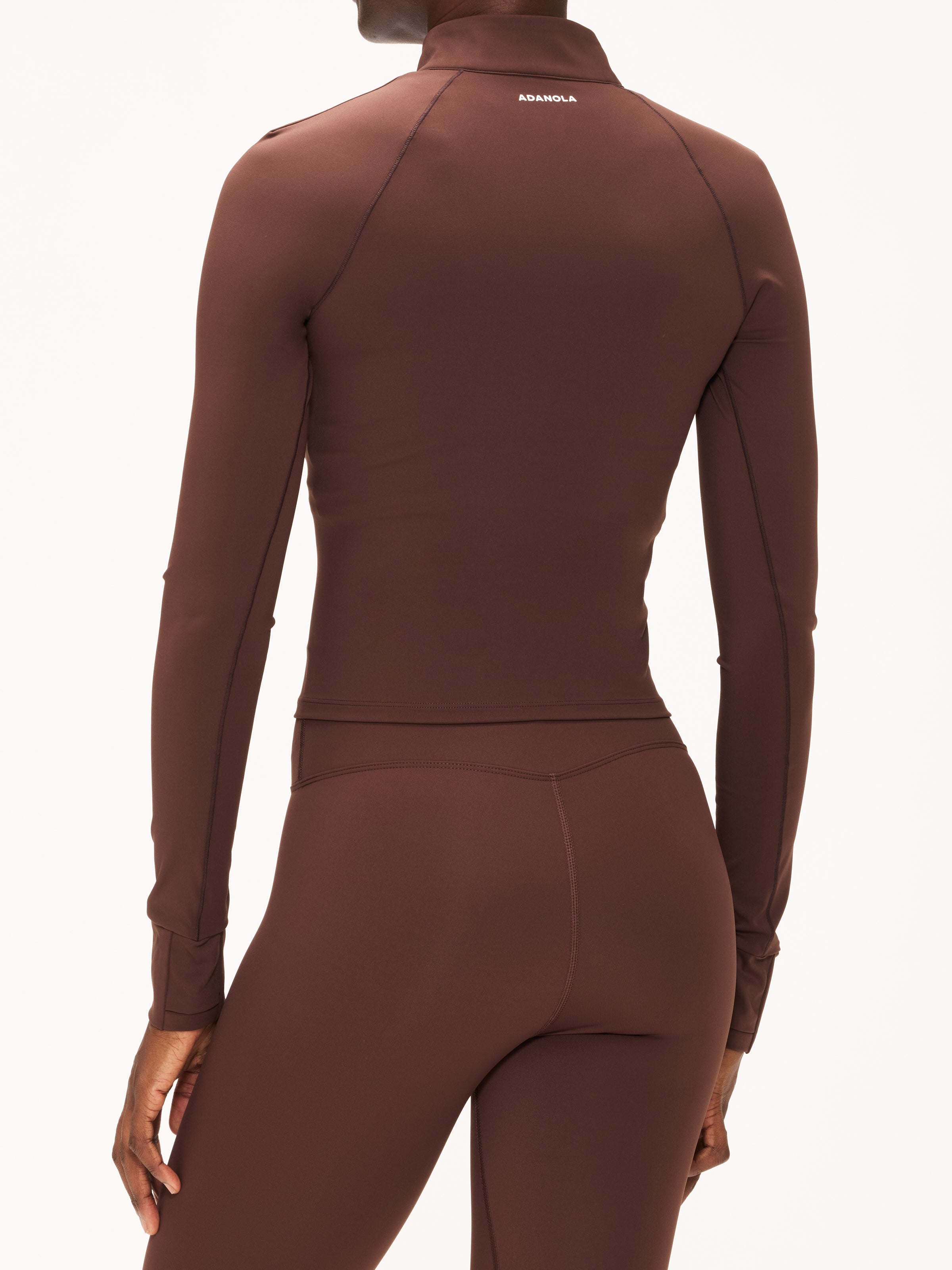 Adanola Ultimate Long Sleeve Seam Detail Zip Up Top