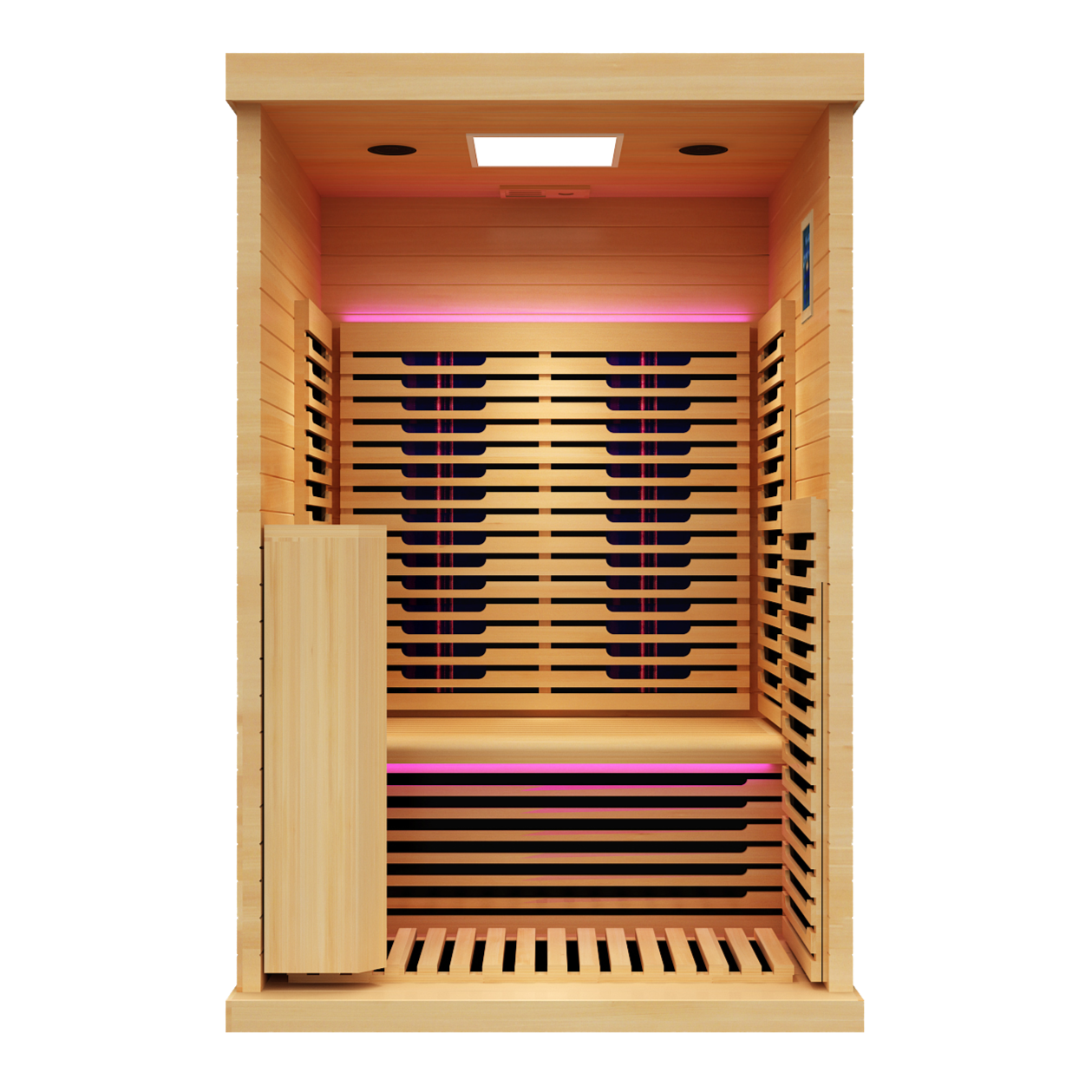 Everest 2-Person Full Spectrum Infrared Sauna with Full-Body Medical-Grade Red Light Therapy & Smart WiFi App Control