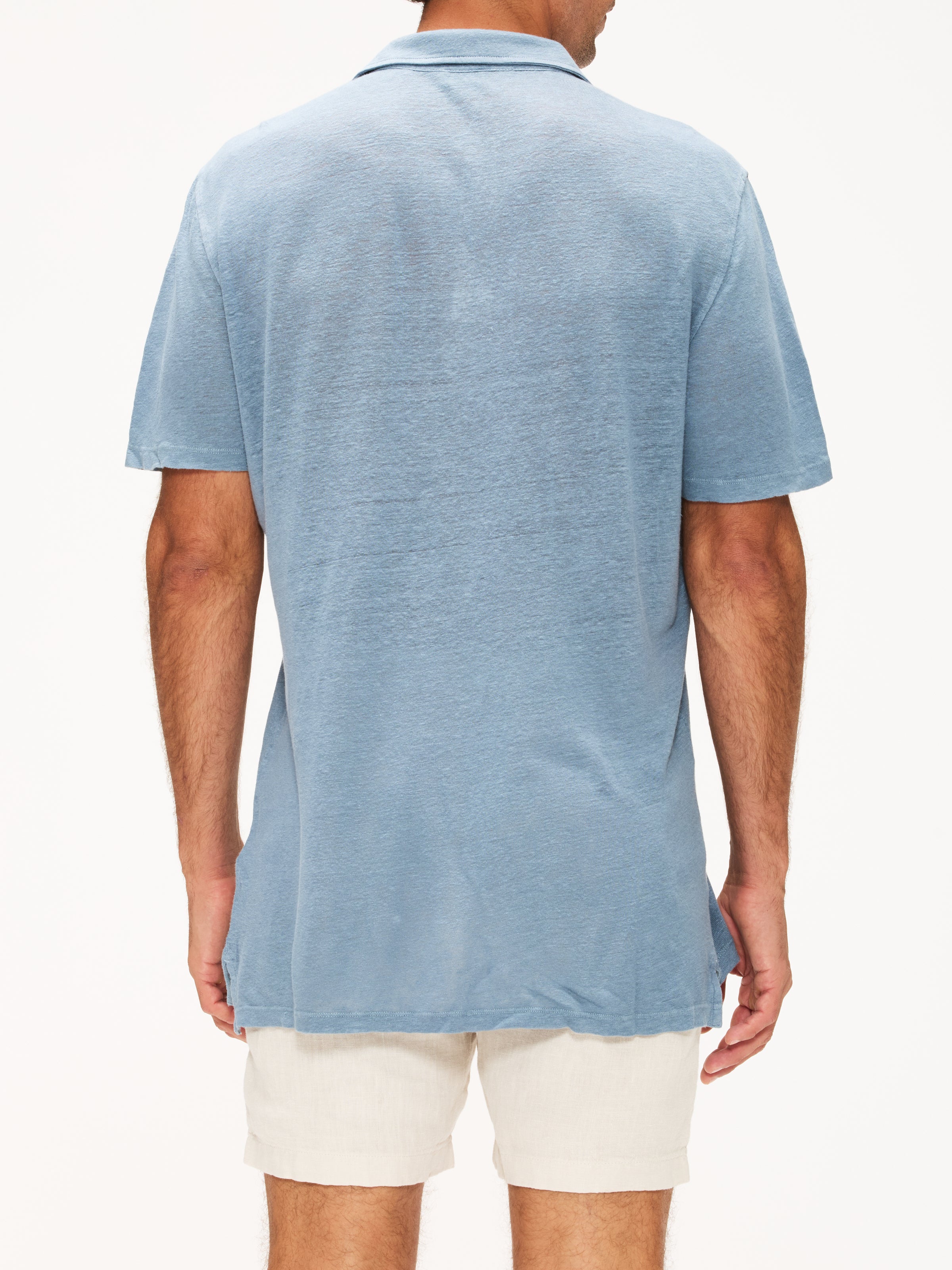 Faherty Short Sleeve Linen Polo