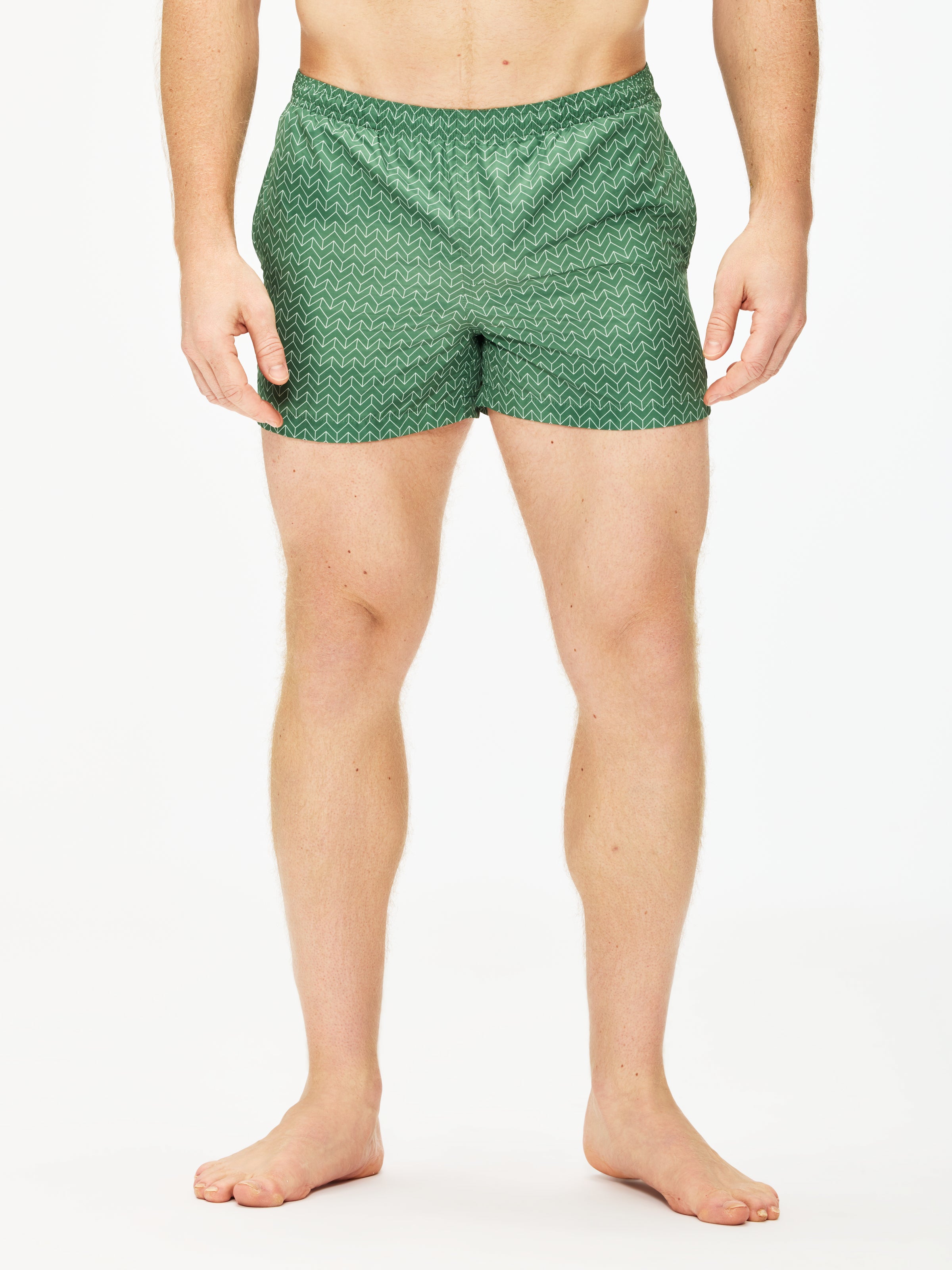 Ron Dorff Swim Shorts with Nordic Line Pattern