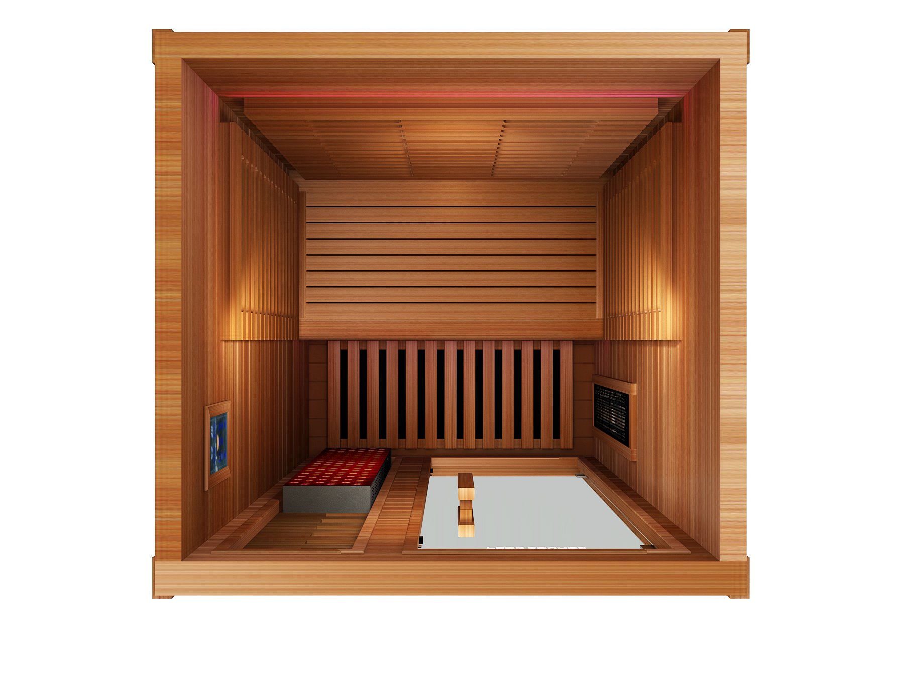 Rainier 1-Person Full Spectrum Infrared Sauna with Full-Body Medical-Grade Red Light Therapy & Smart WiFi App Control