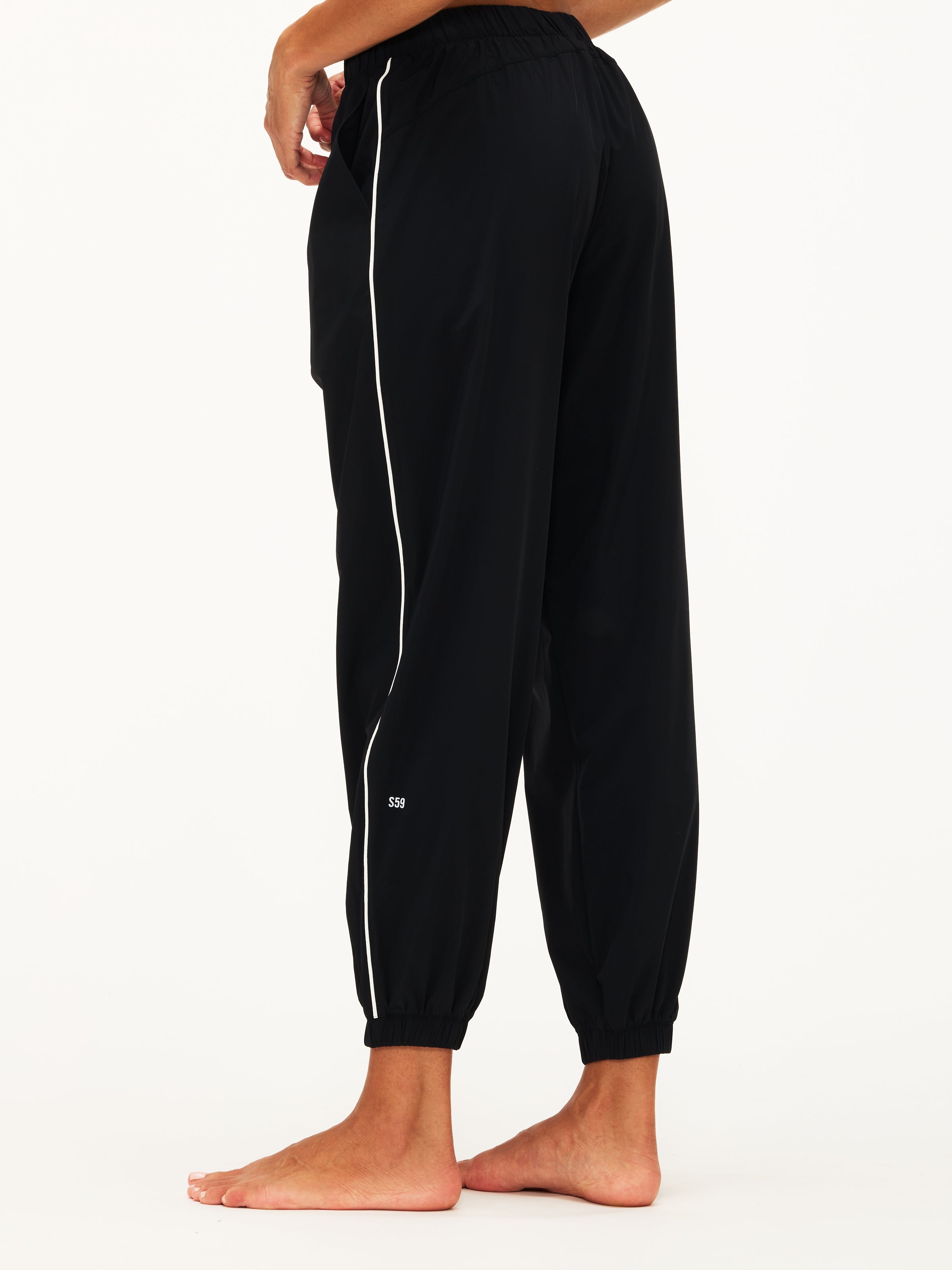 Splits59 Megan Woven Nylon Jogger W/ Piping