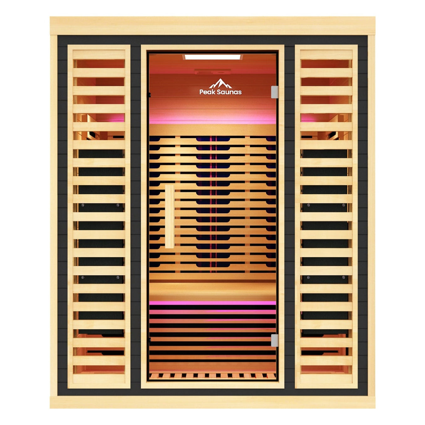 Denali 3-Person Full Spectrum Infrared Sauna with Full-Body Medical-Grade Red Light Therapy & Smart WiFi App Control