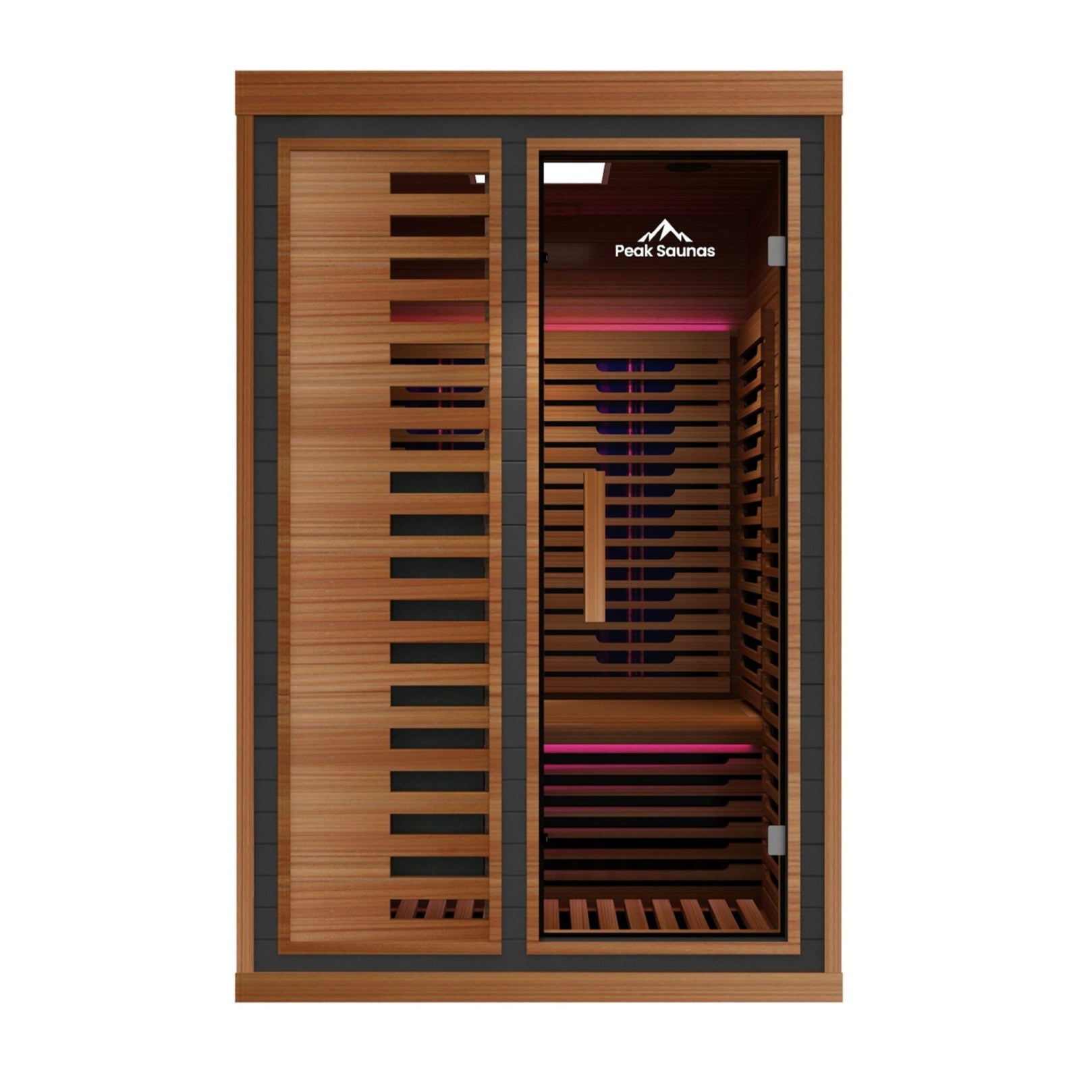 Fuji 2-Person Full Spectrum Infrared Sauna with Full-Body Medical-Grade Red Light Therapy & Smart WiFi App Control