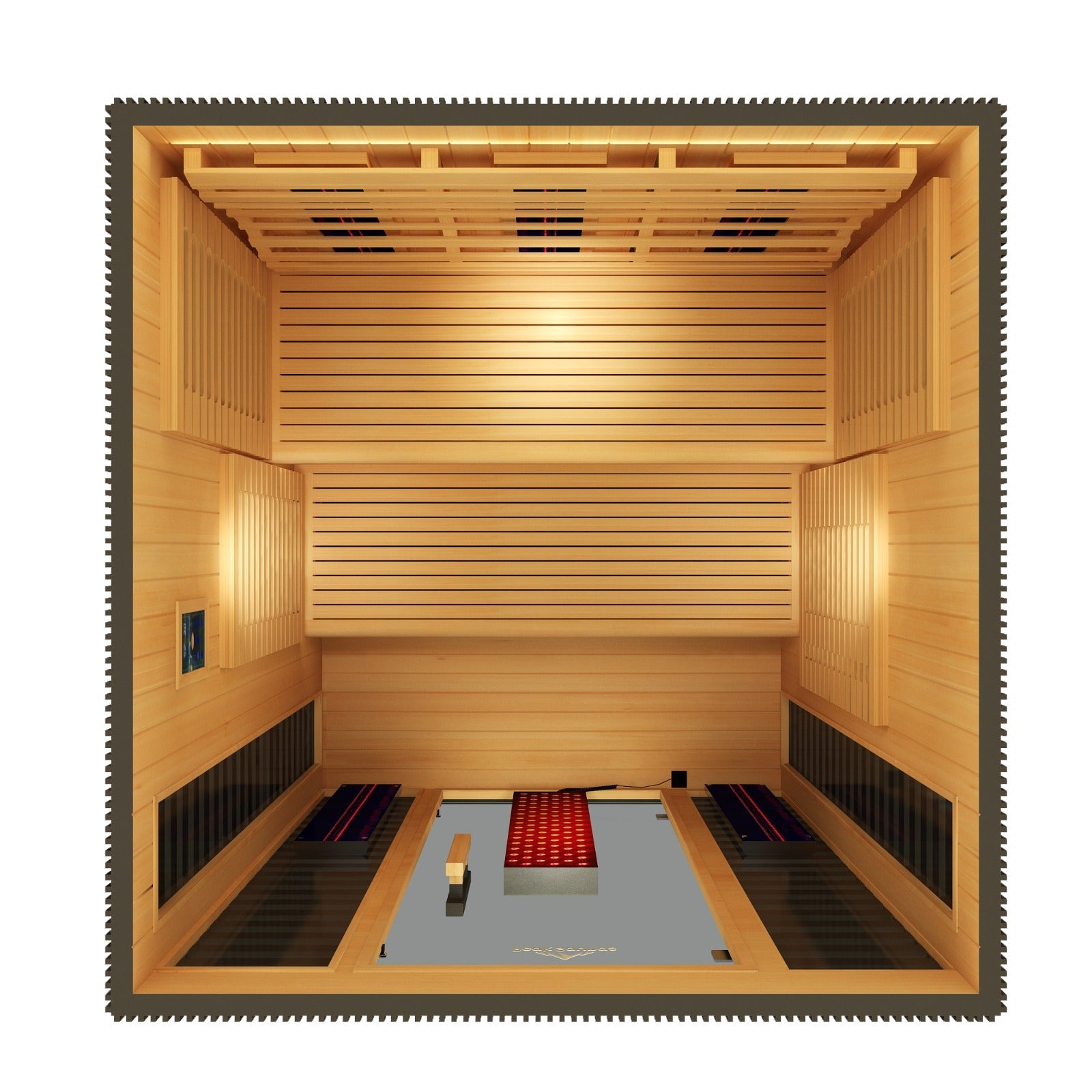 Kilimanjaro 5-Person Outdoor Full Spectrum Infrared Sauna with Full-Body Medical-Grade Red Light Therapy and Smart WiFi App Control
