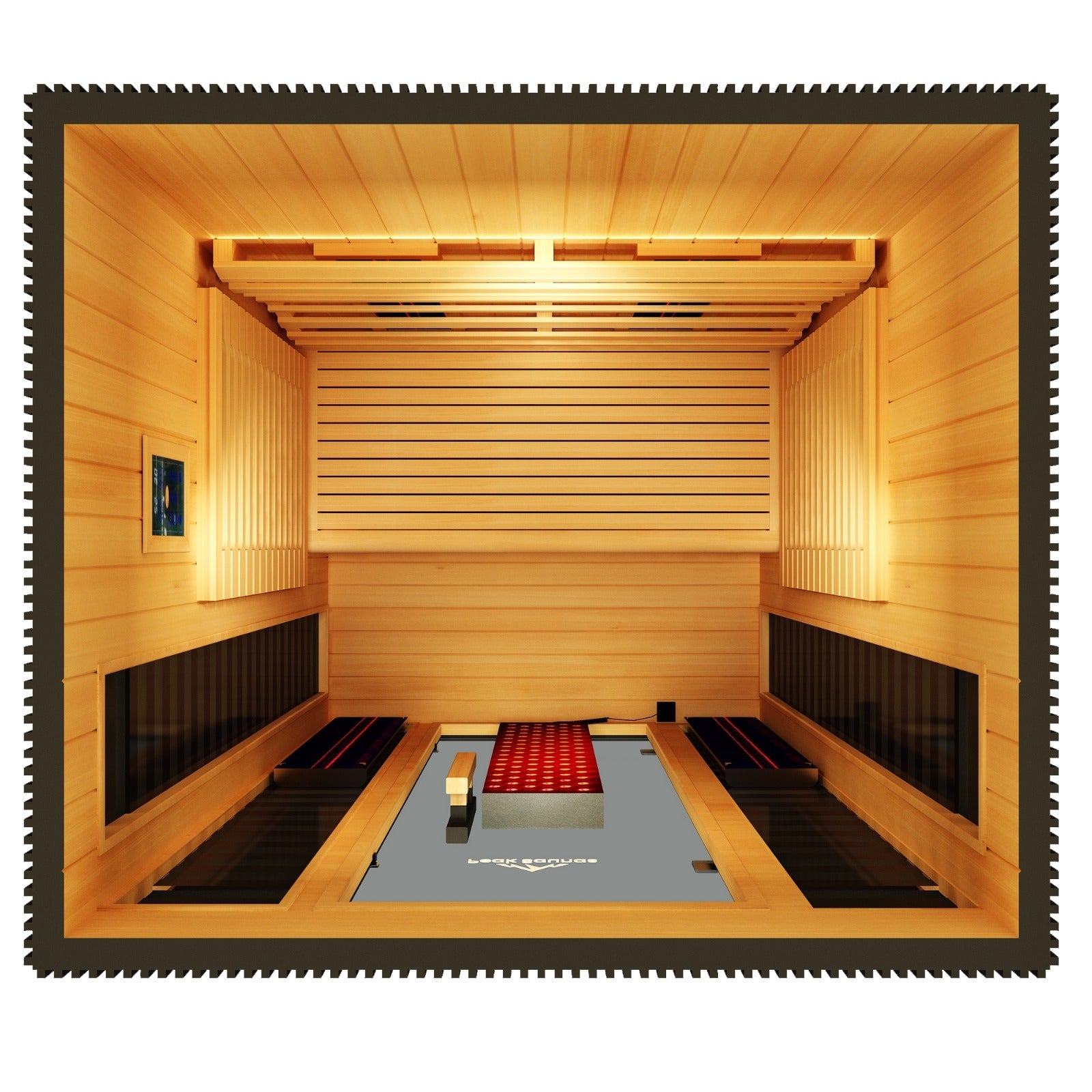 Patagonia 2-Person Outdoor Full Spectrum Infrared Sauna with Full-Body Medical-Grade Red Light Therapy and Smart WiFi App Control