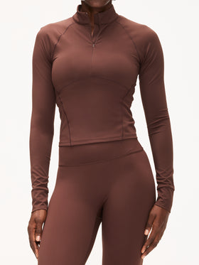 Adanola Ultimate Long Sleeve Seam Detail Zip Up Top