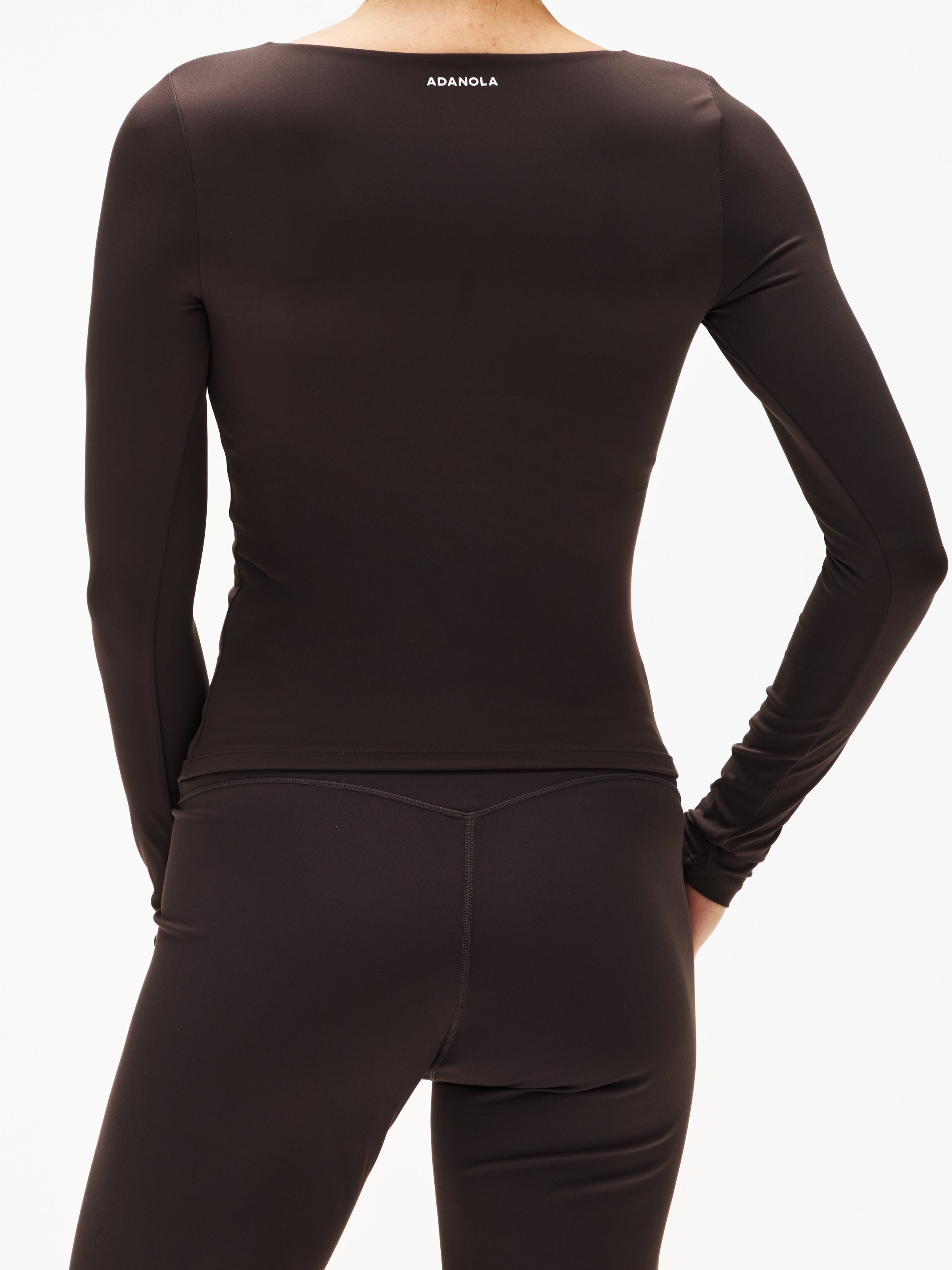 Adanola Ultimate Ruched Long Sleeve Top