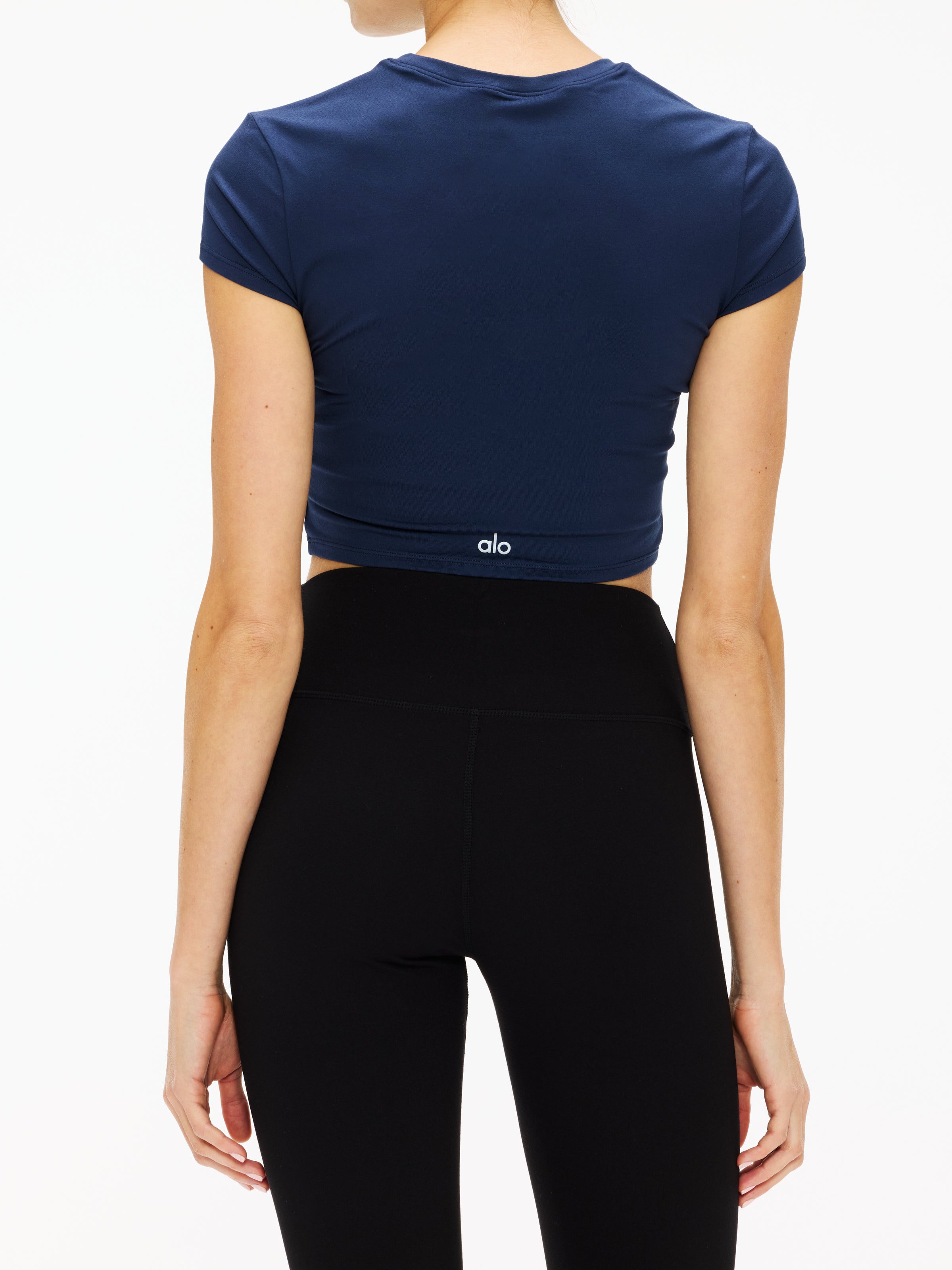 Alo Yoga Alosoft Crop Finesse Short Sleeve