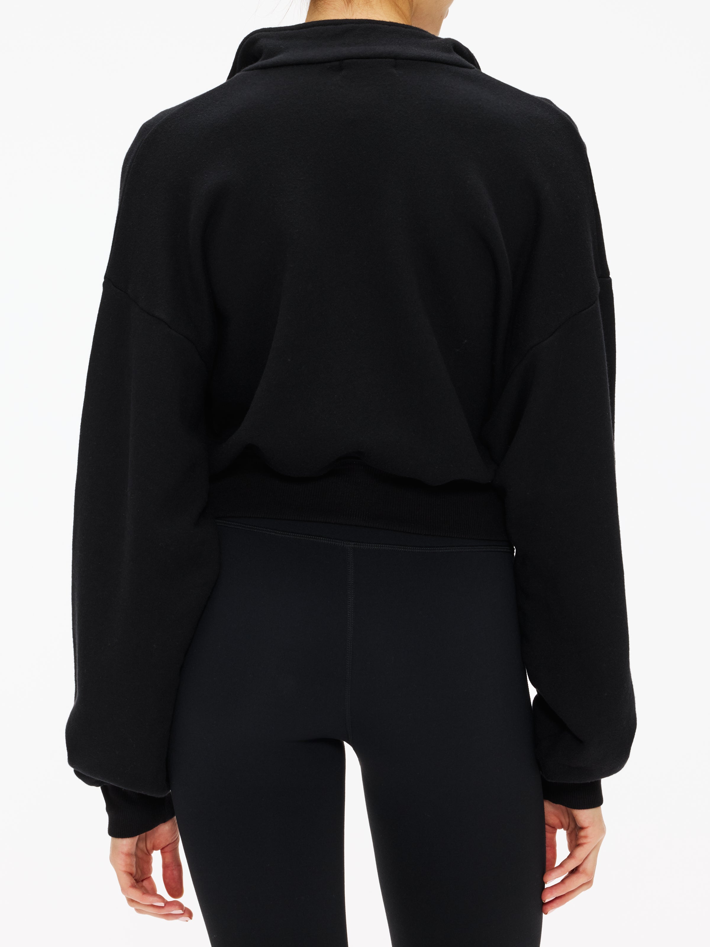 Eterne Cropped Half-Zip Sweatshirt