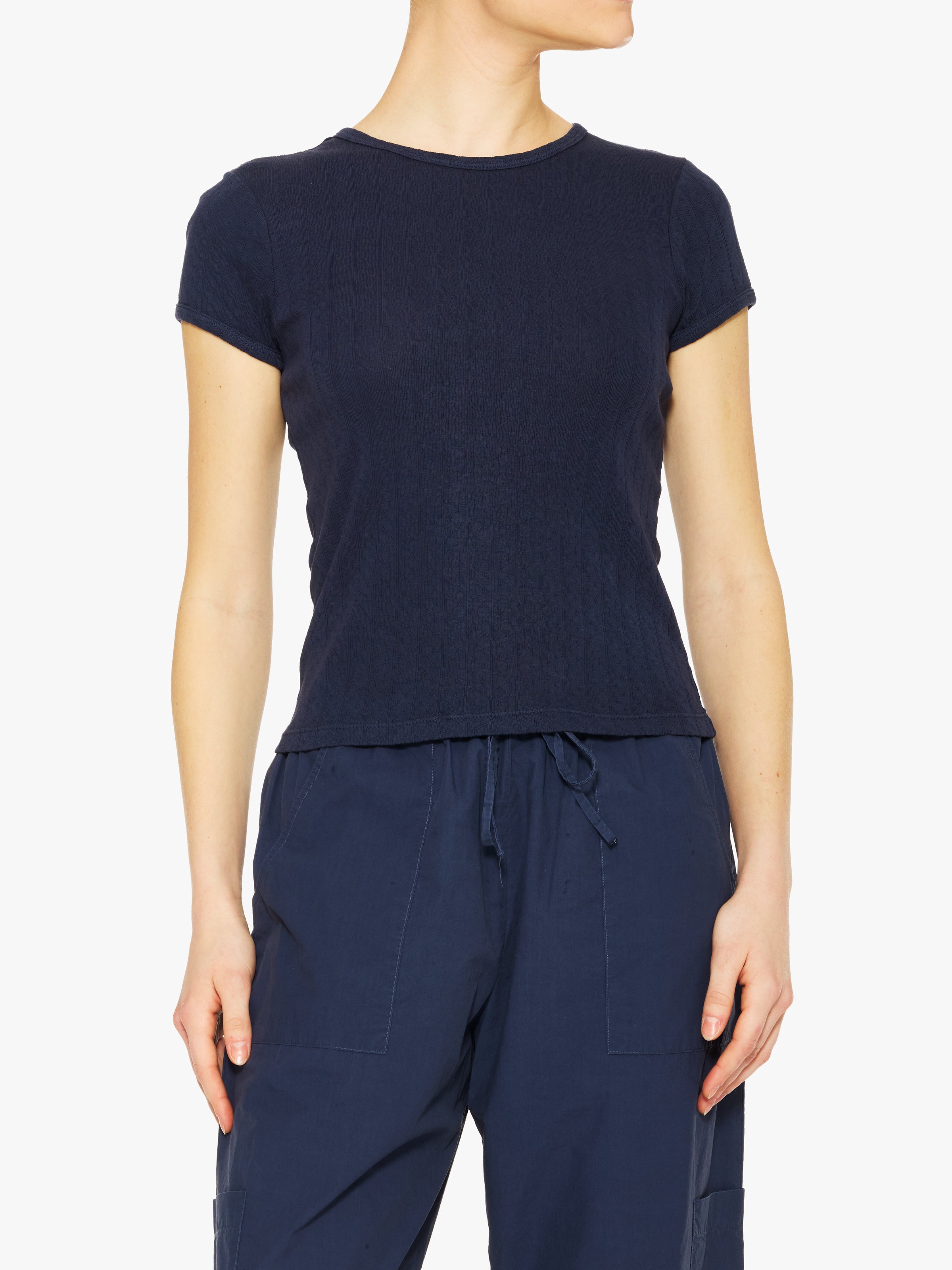 Donni The Pointelle Baby Tee