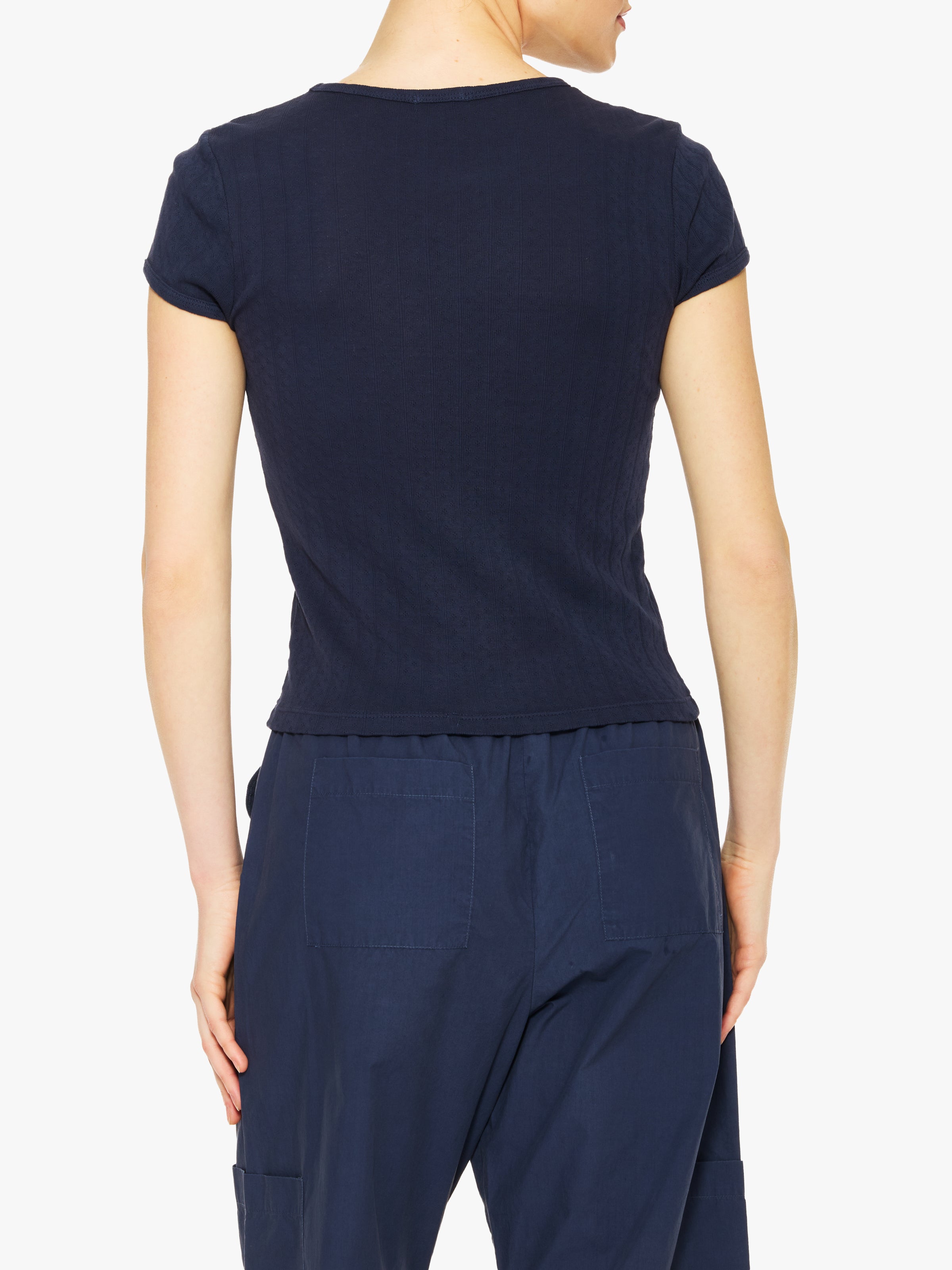 Donni The Pointelle Baby Tee