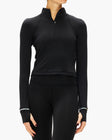 Lululemon It's Rulu Run Ribbed Cropped Half Zip