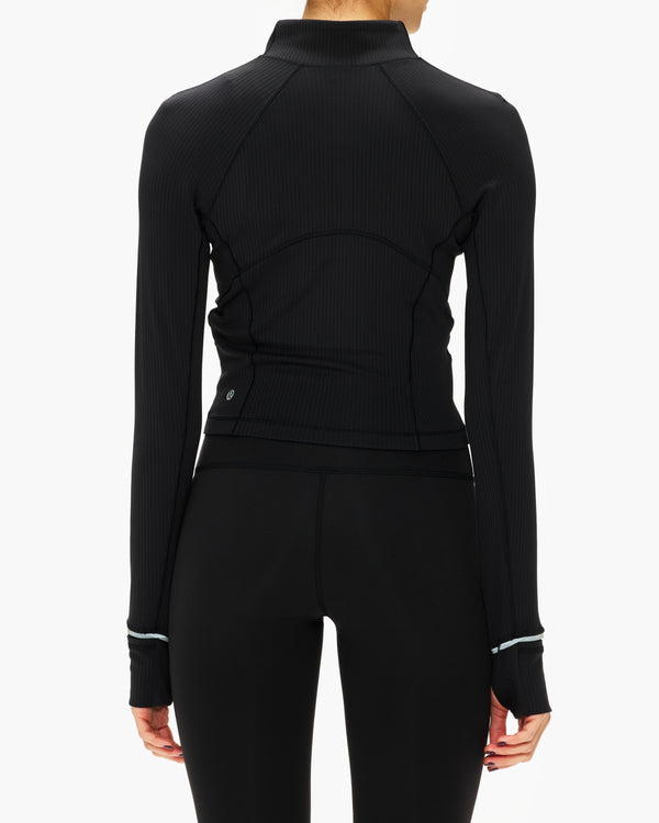 Lululemon It's Rulu Run Ribbed Cropped Half Zip