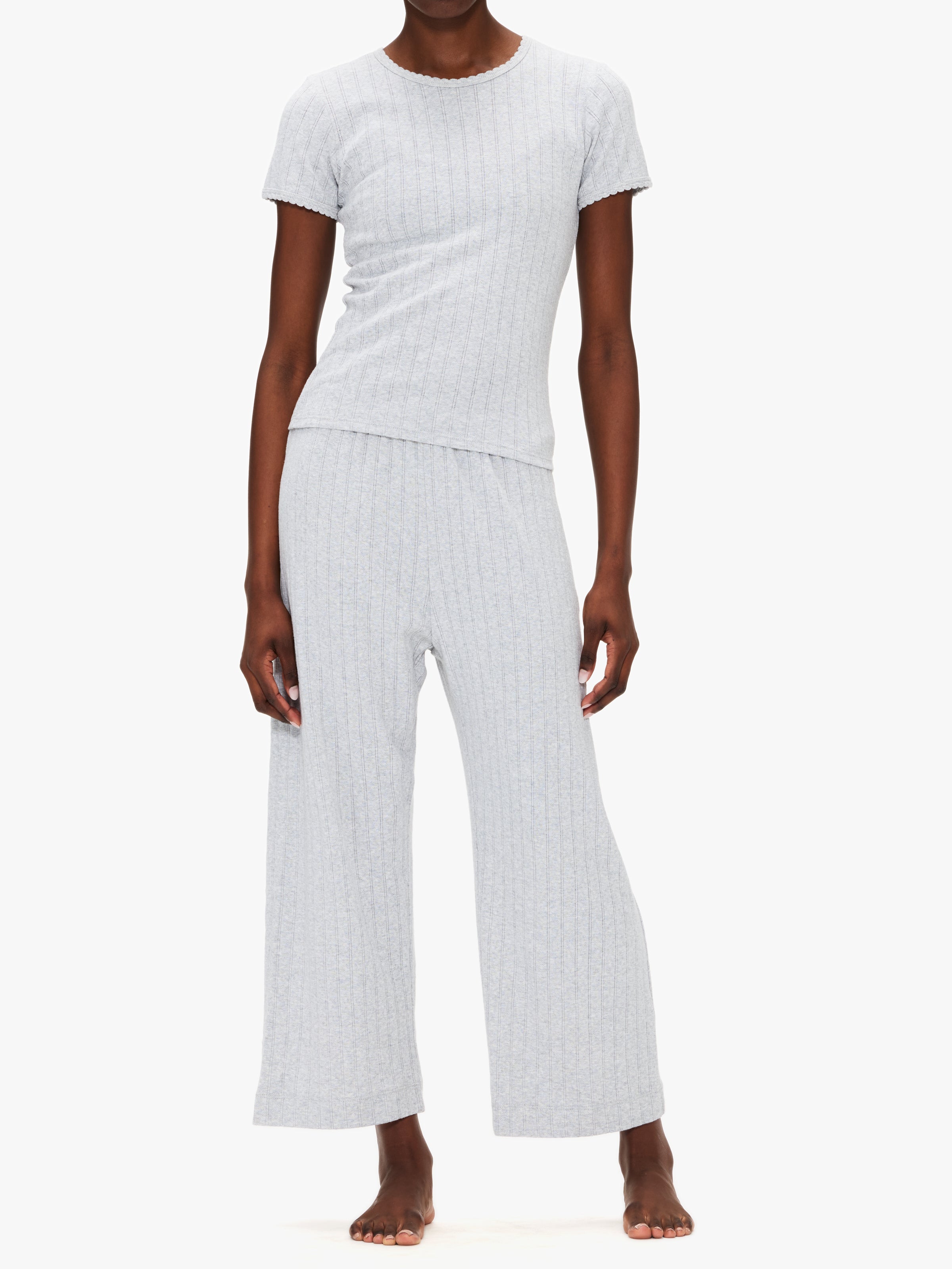 Leset Pointelle Slim Fit Tee