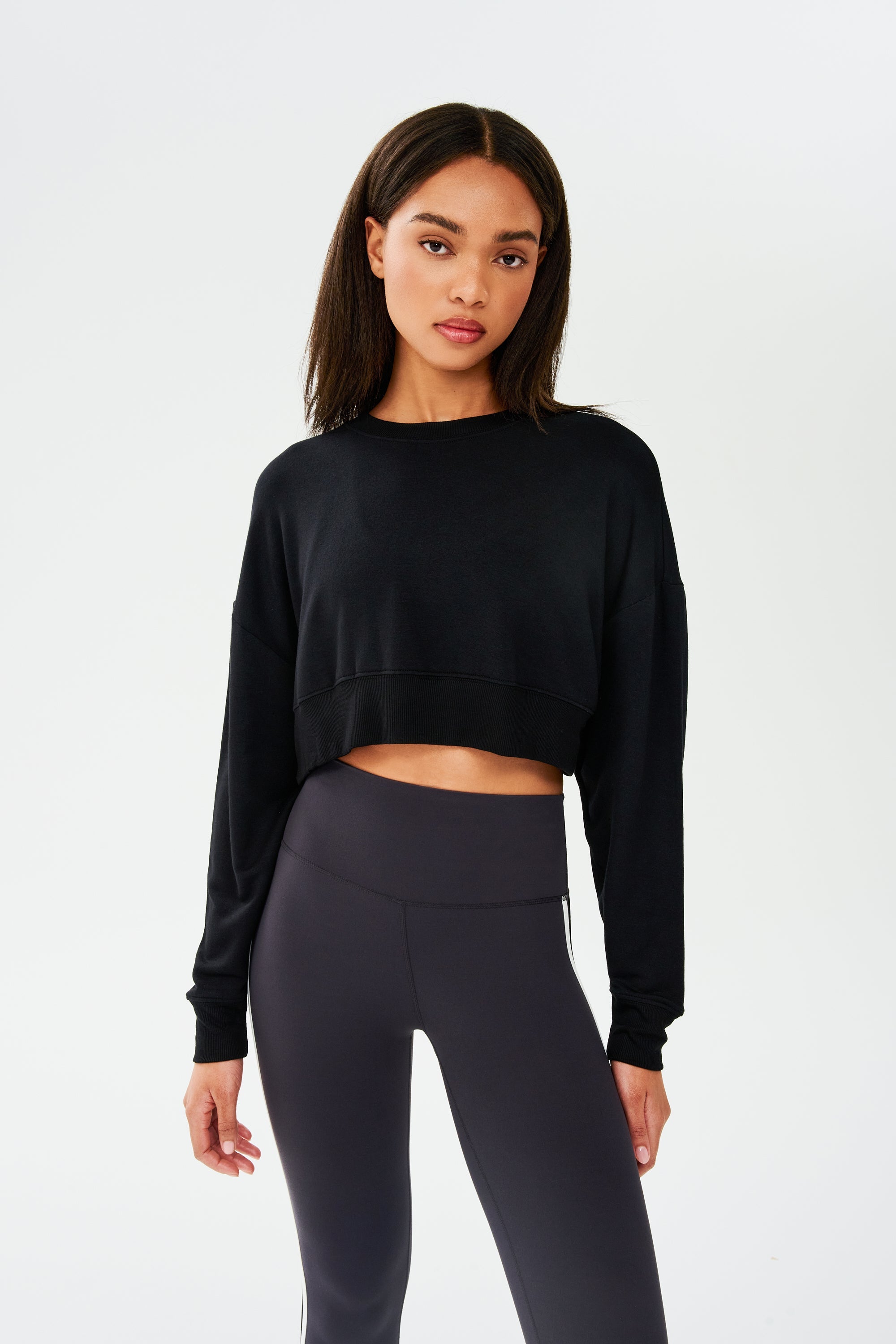 Splits59 Noah Fleece Crop Sweatshirt