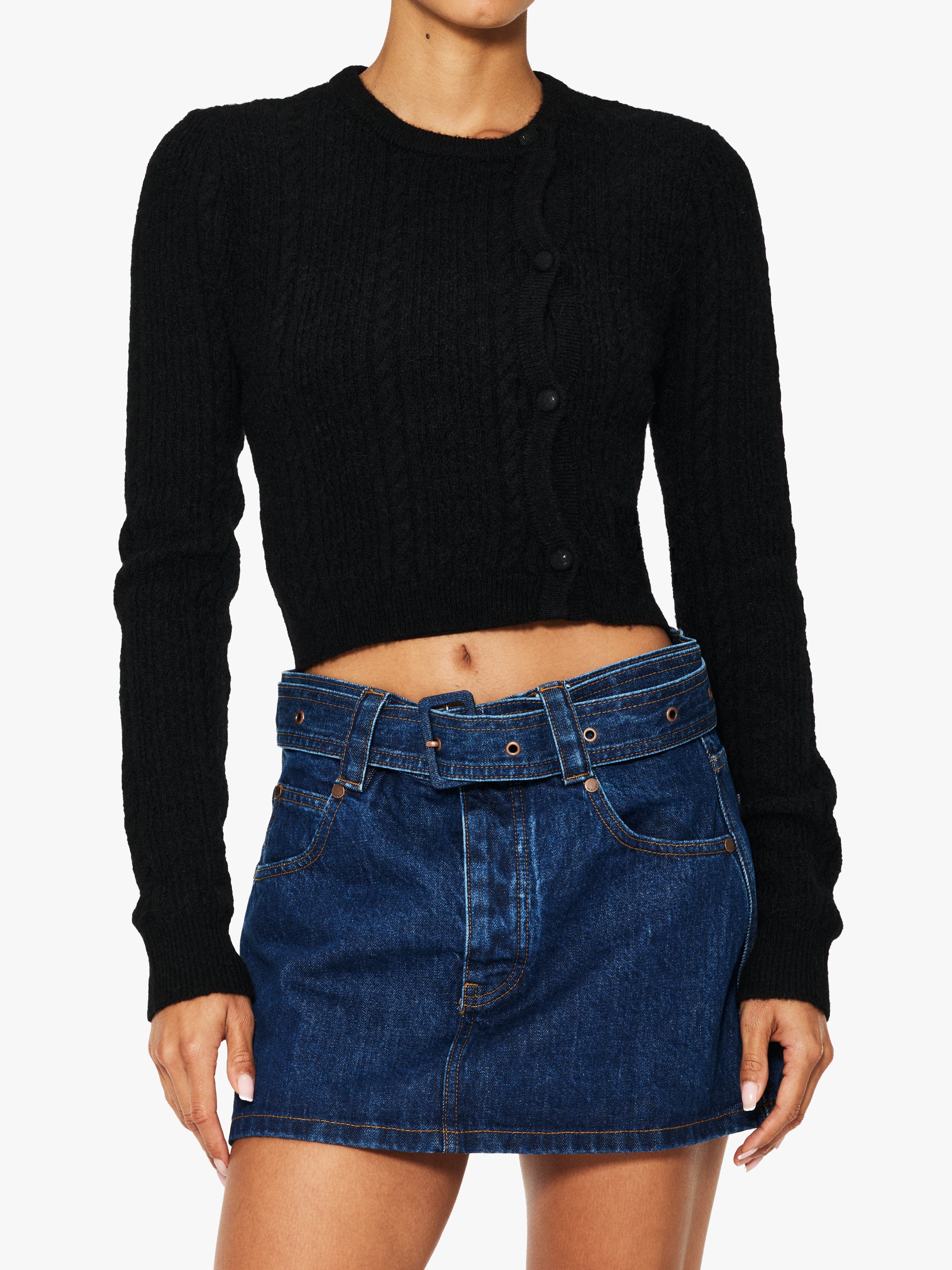 Nagnata Cable Knit Wool Cardigan