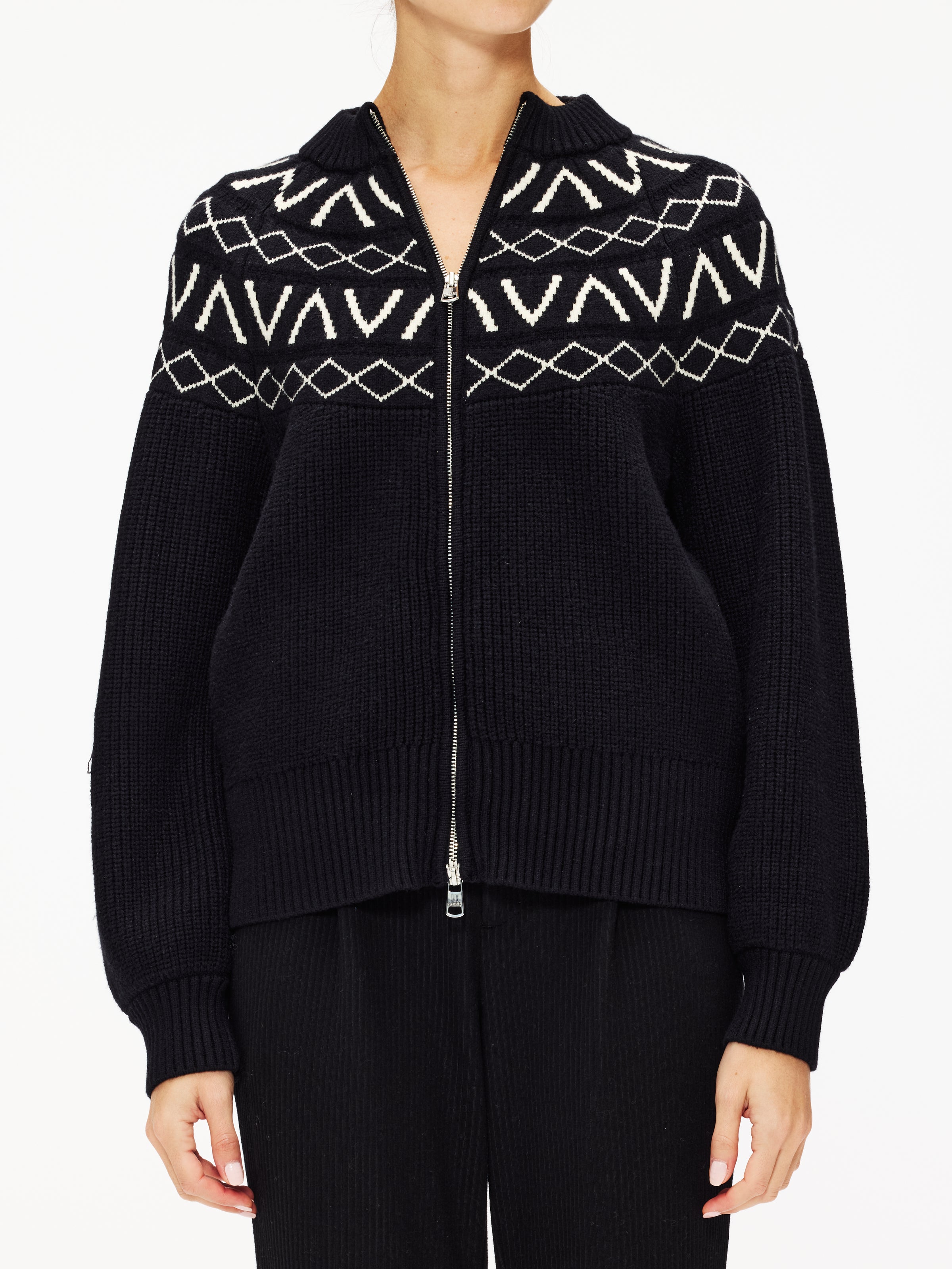 Varley Alys Fairisle Knit Jacket