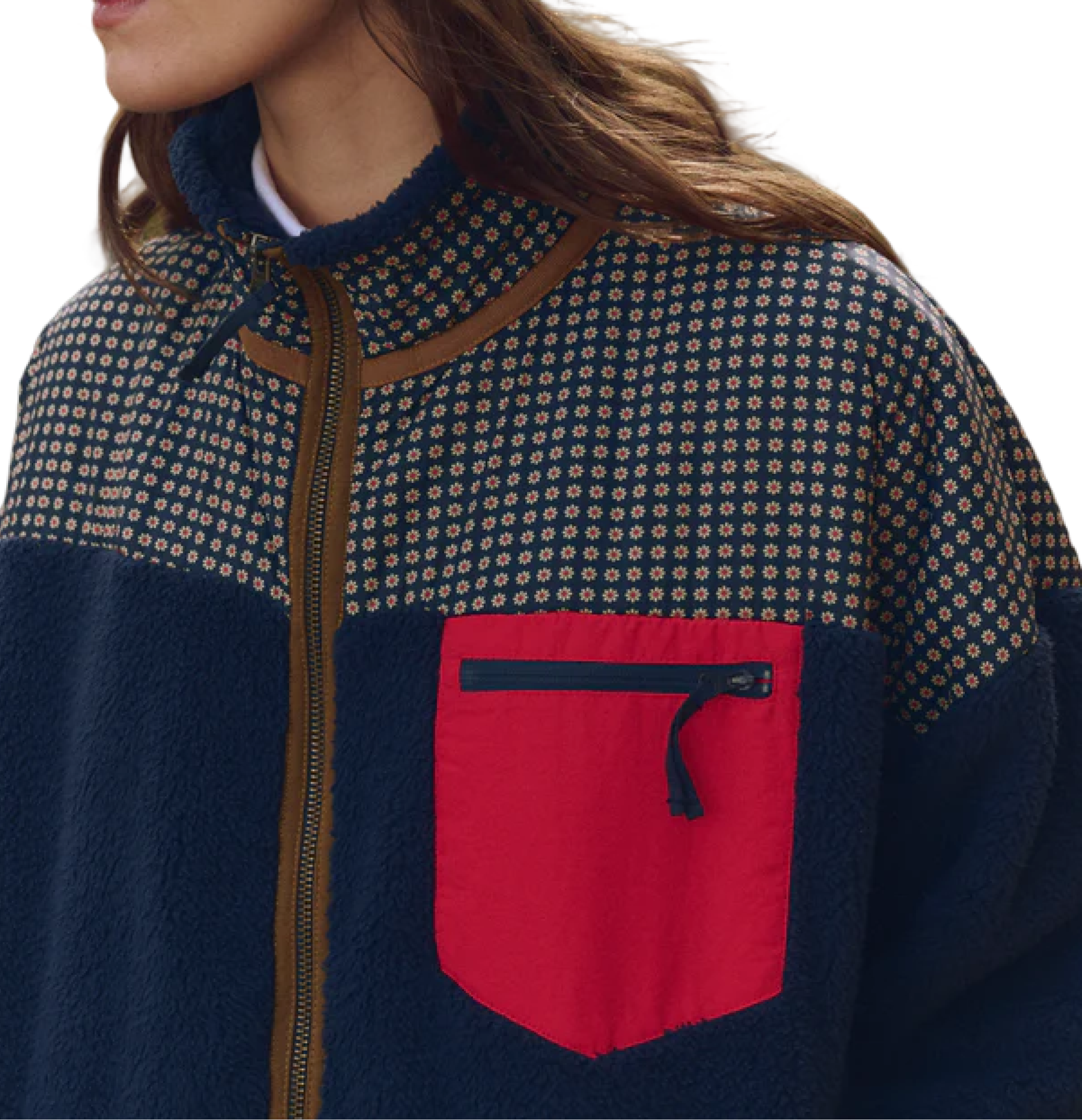 The Great The Print Mix Plush Terrain Full Zip