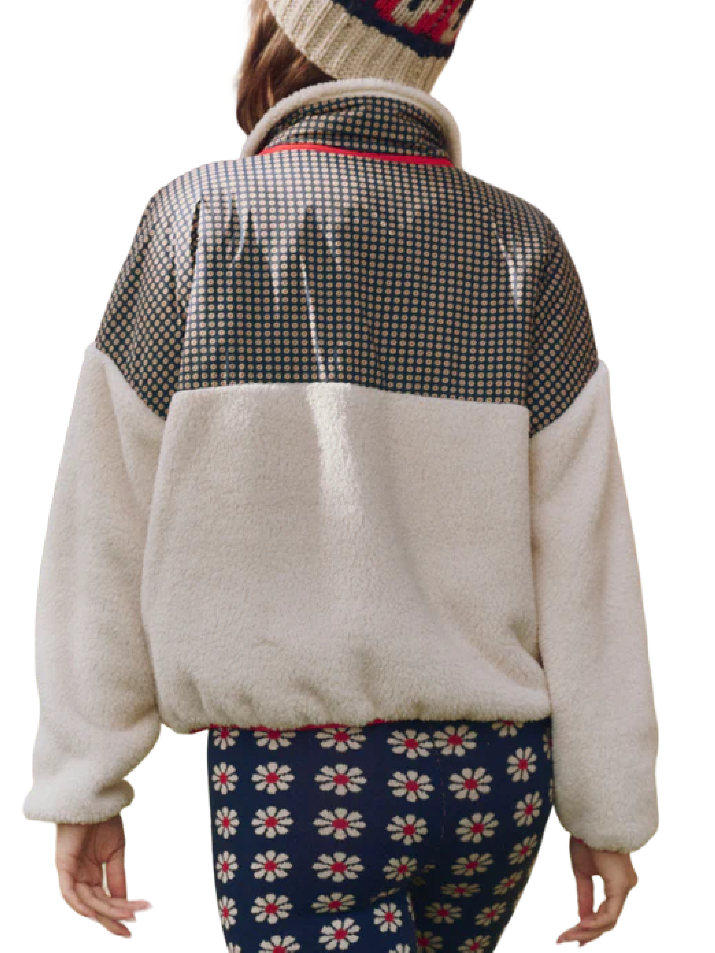 The Great The Print-Mix Plush Terrain Half Zip
