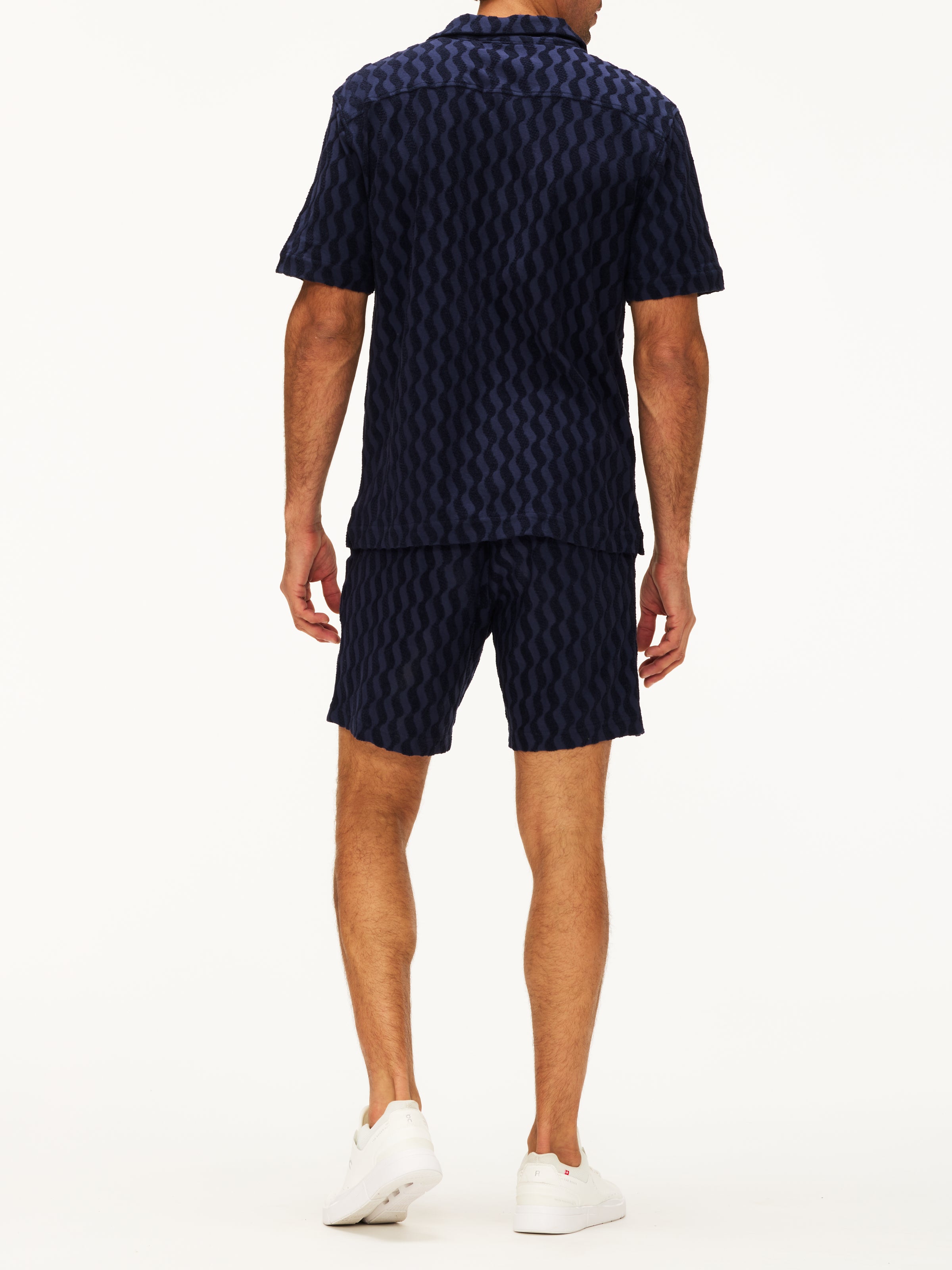Frescobol Carioca Roberto Terry Shirt Short Sleeve Listra Jacquard
