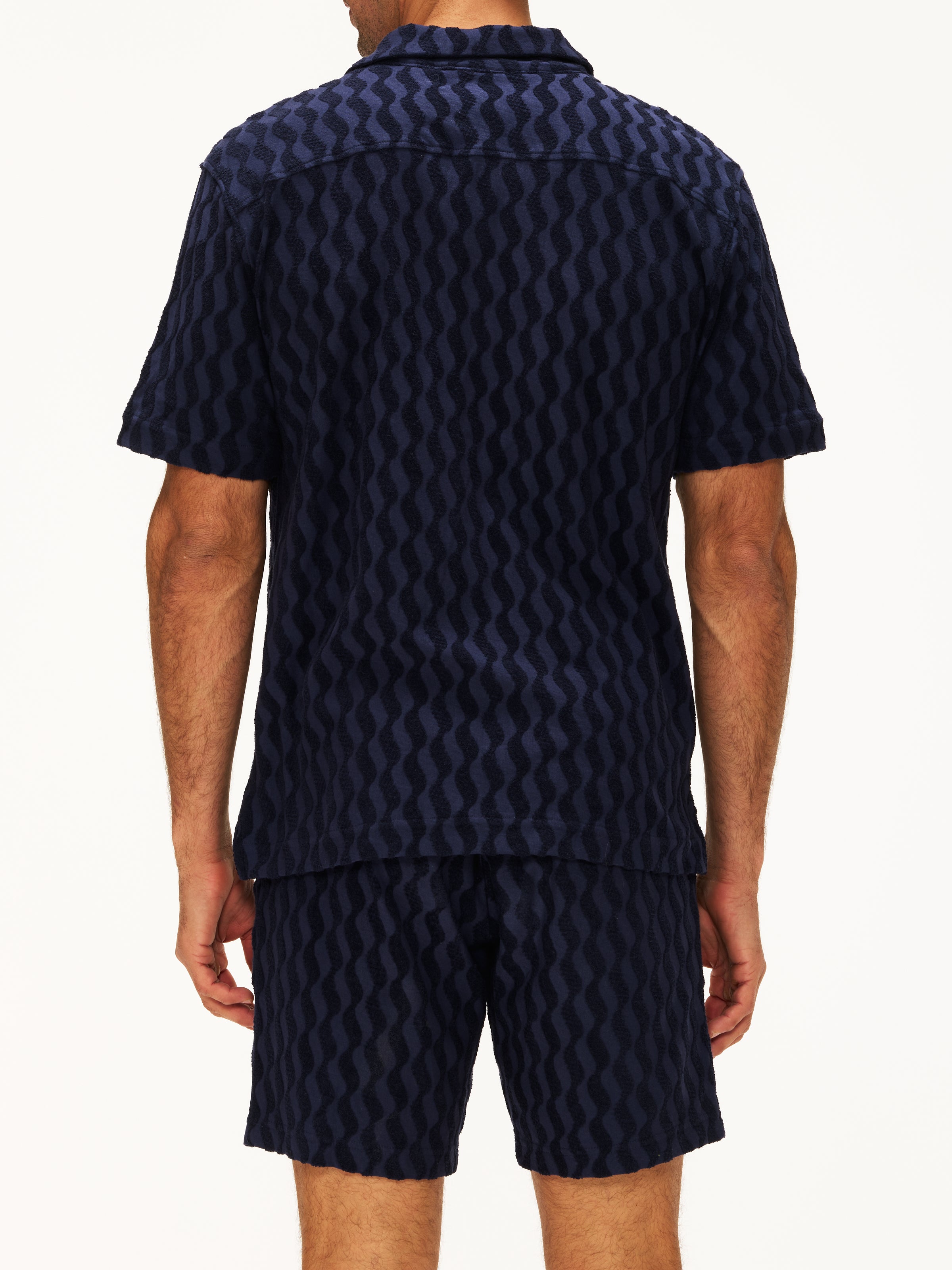 Frescobol Carioca Roberto Terry Shirt Short Sleeve Listra Jacquard