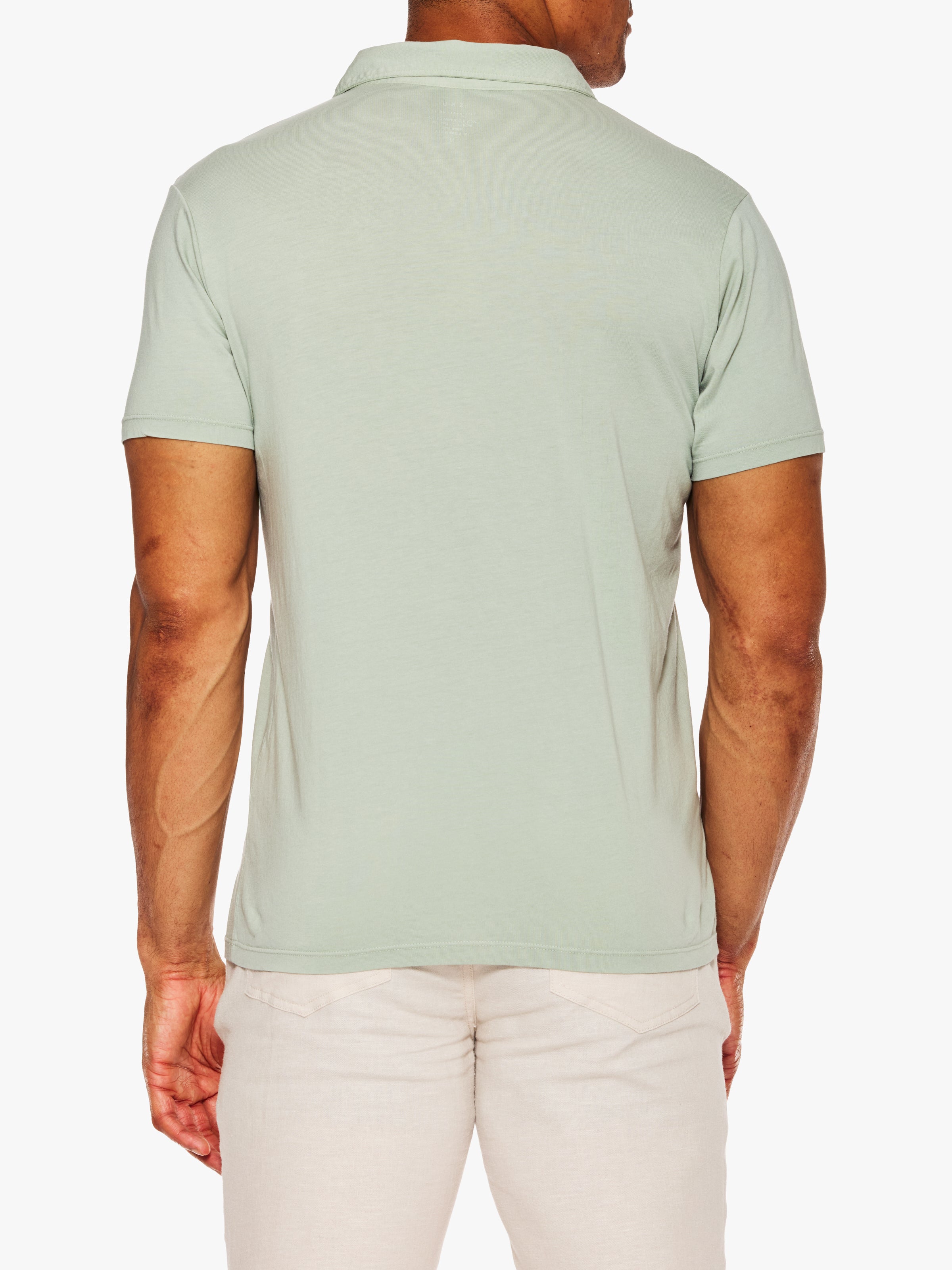 Save Khaki Short Sleeve Supima Jersey Polo