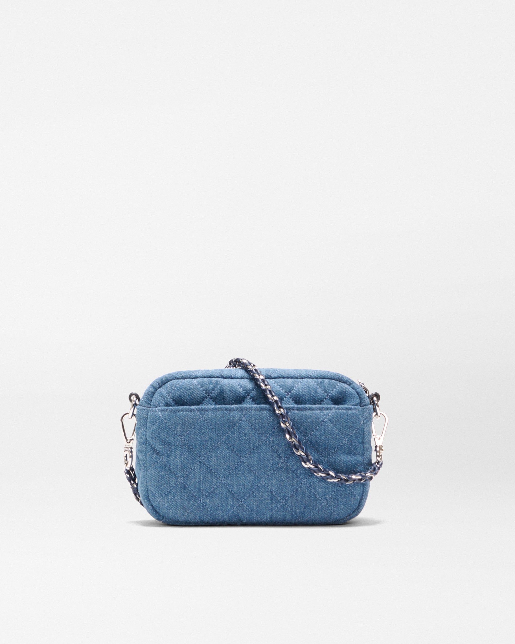 MZ Wallace Mini Crosby Quilted Denim Crossbody Bag