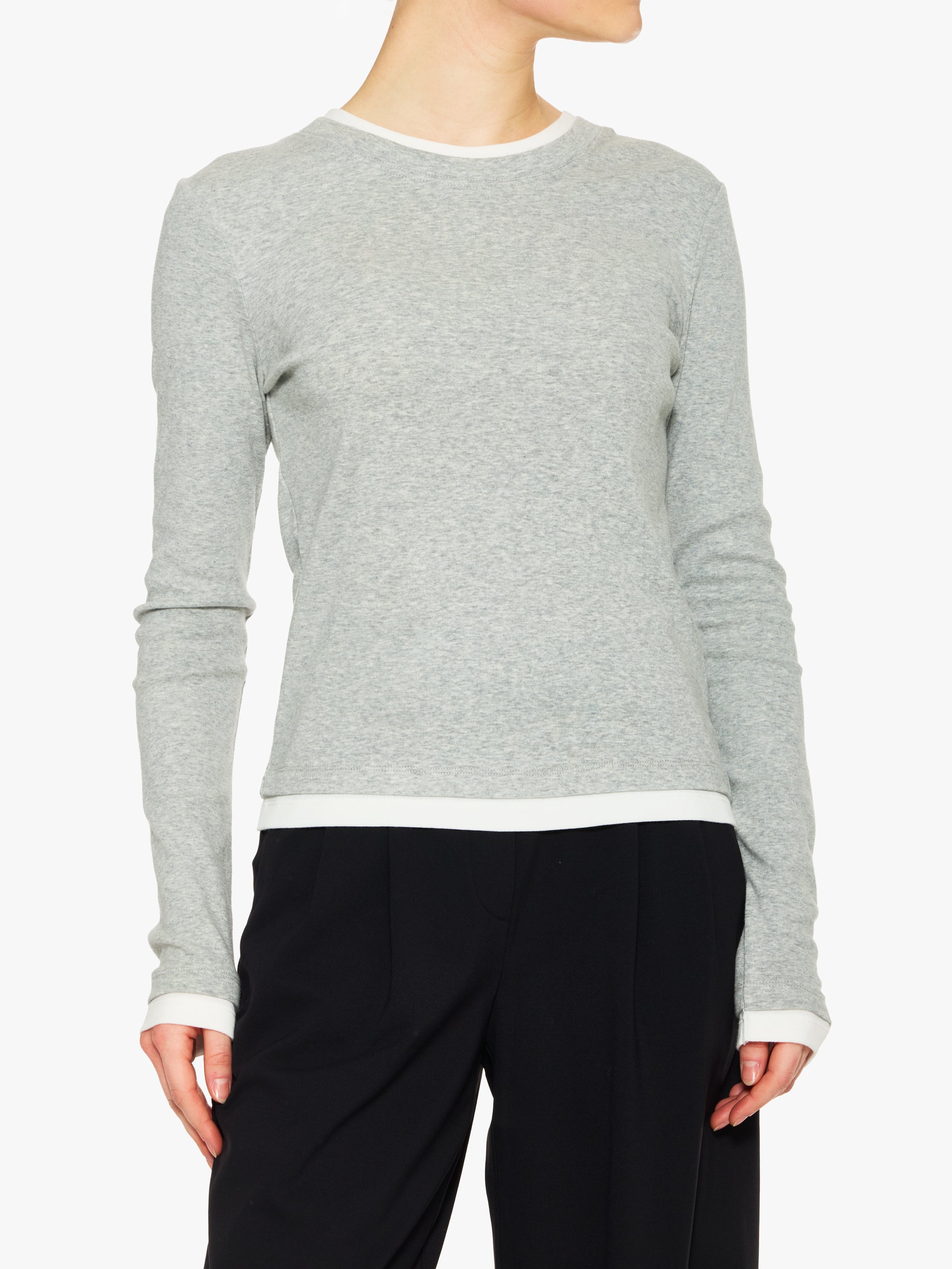 St. Agni Organic Cotton Layered Long Sleeve Top