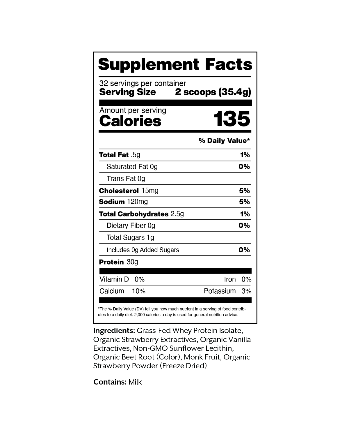 Promix Nutrition Strawberry Milk Whey Protein Isolate Powder