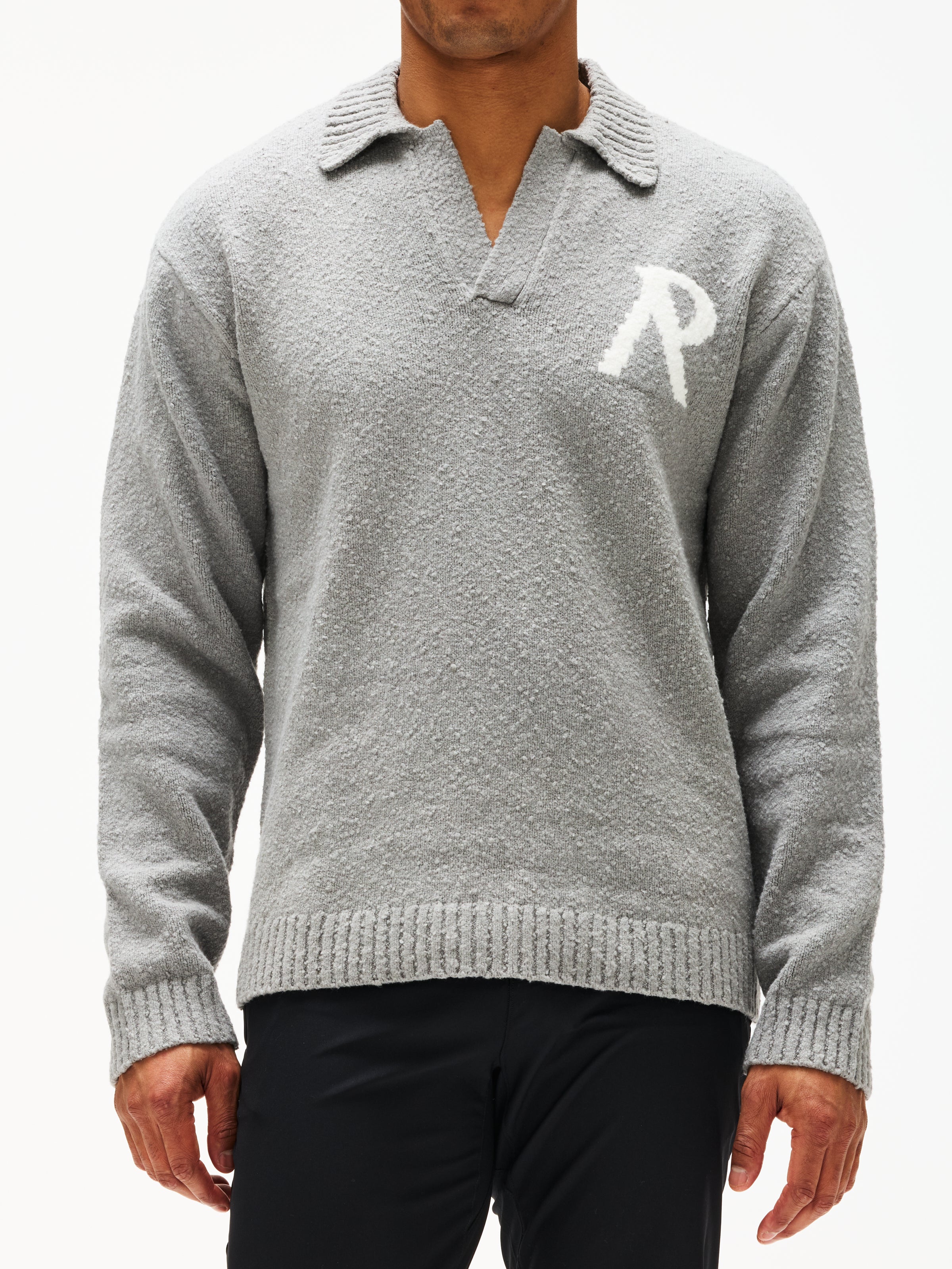 Represent Knitted Boucle Polo