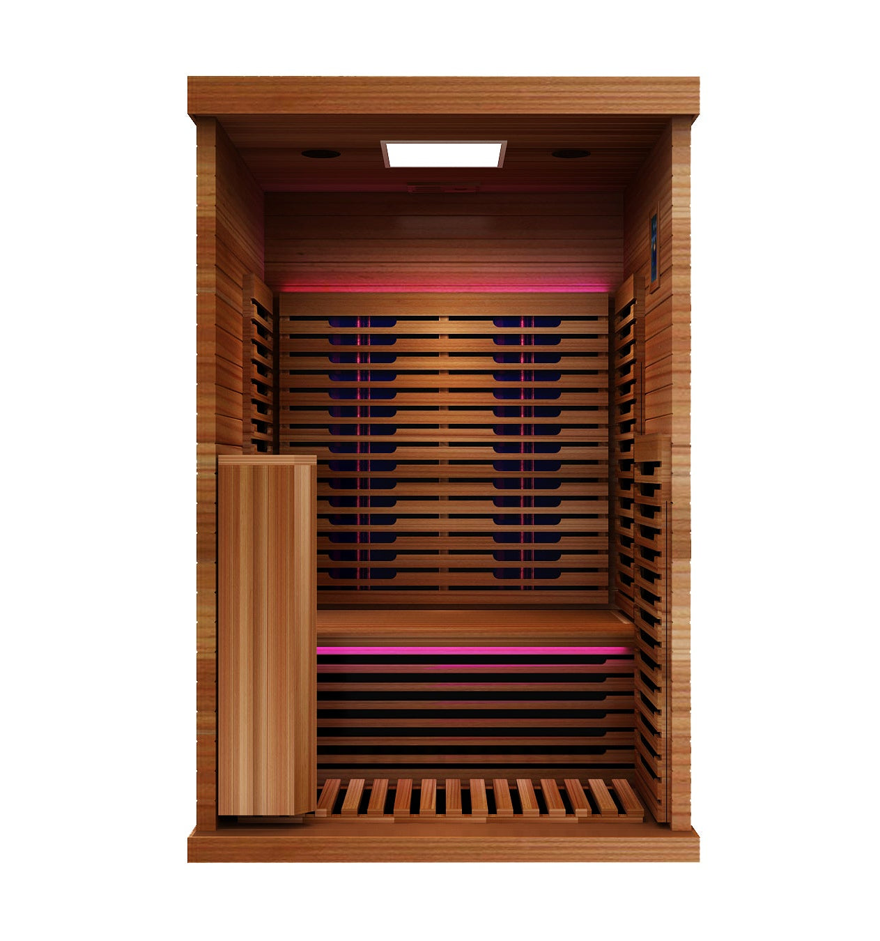 Fuji 2-Person Full Spectrum Infrared Sauna with Full-Body Medical-Grade Red Light Therapy & Smart WiFi App Control