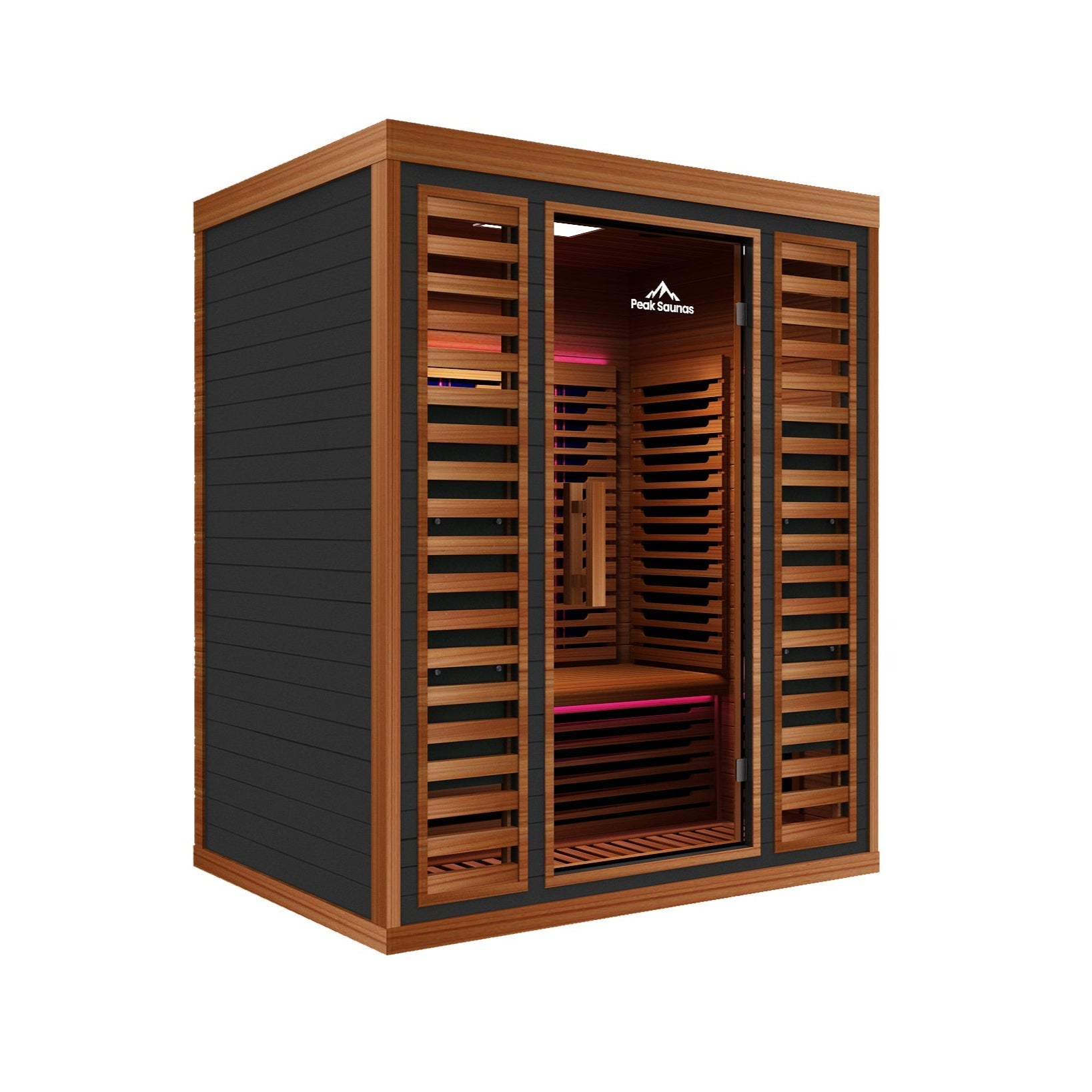Matterhorn 3-Person Full Spectrum Infrared Sauna with Full-Body Medical-Grade Red Light Therapy & Smart WiFi App Control