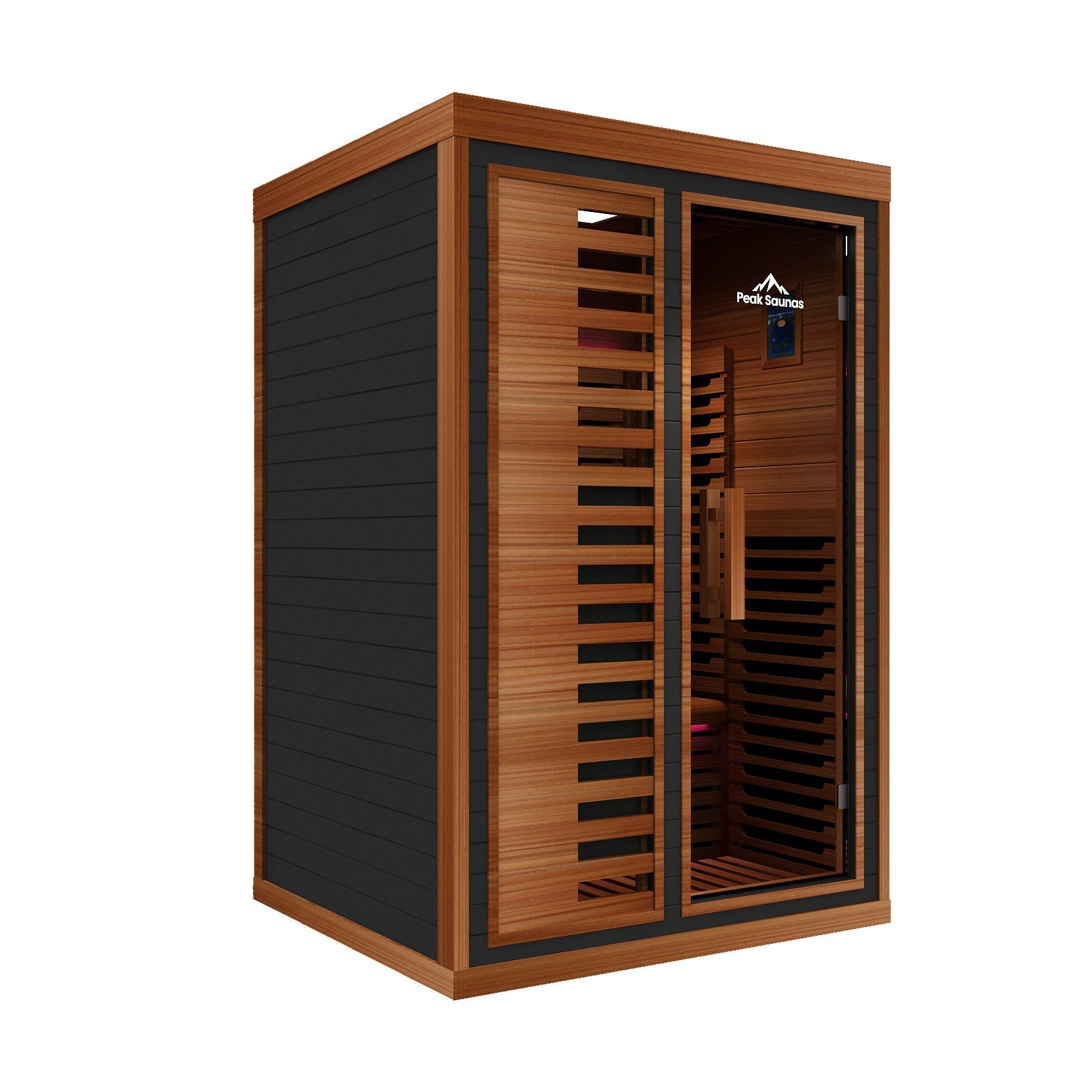 Fuji 2-Person Full Spectrum Infrared Sauna with Full-Body Medical-Grade Red Light Therapy & Smart WiFi App Control