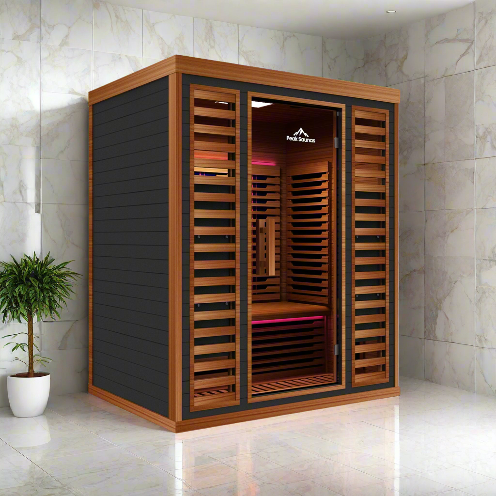 Matterhorn 3-Person Full Spectrum Infrared Sauna with Full-Body Medical-Grade Red Light Therapy & Smart WiFi App Control