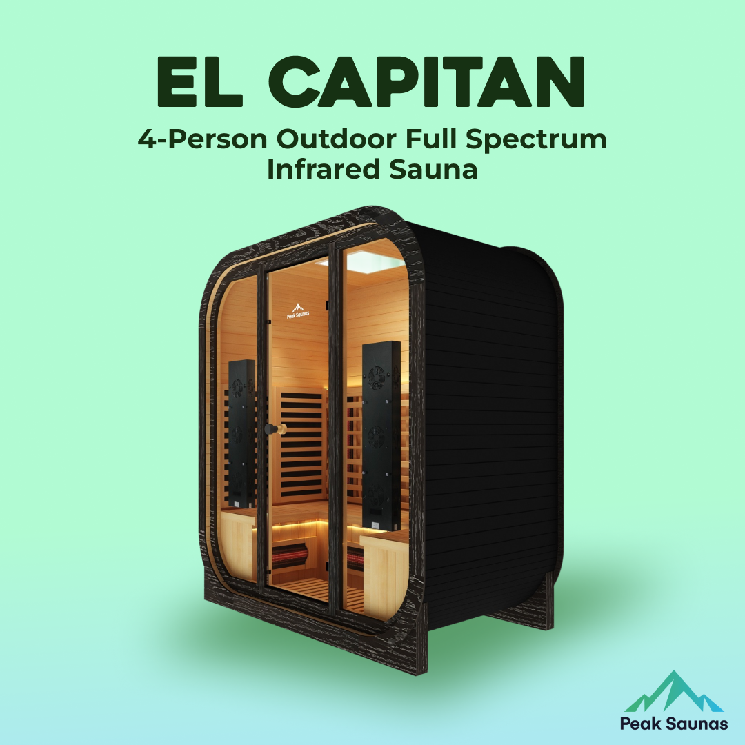 El Capitan 4-Person Outdoor Full Spectrum Infrared Sauna with Full-Body Medical-Grade Red Light Therapy and Smart WiFi App Control