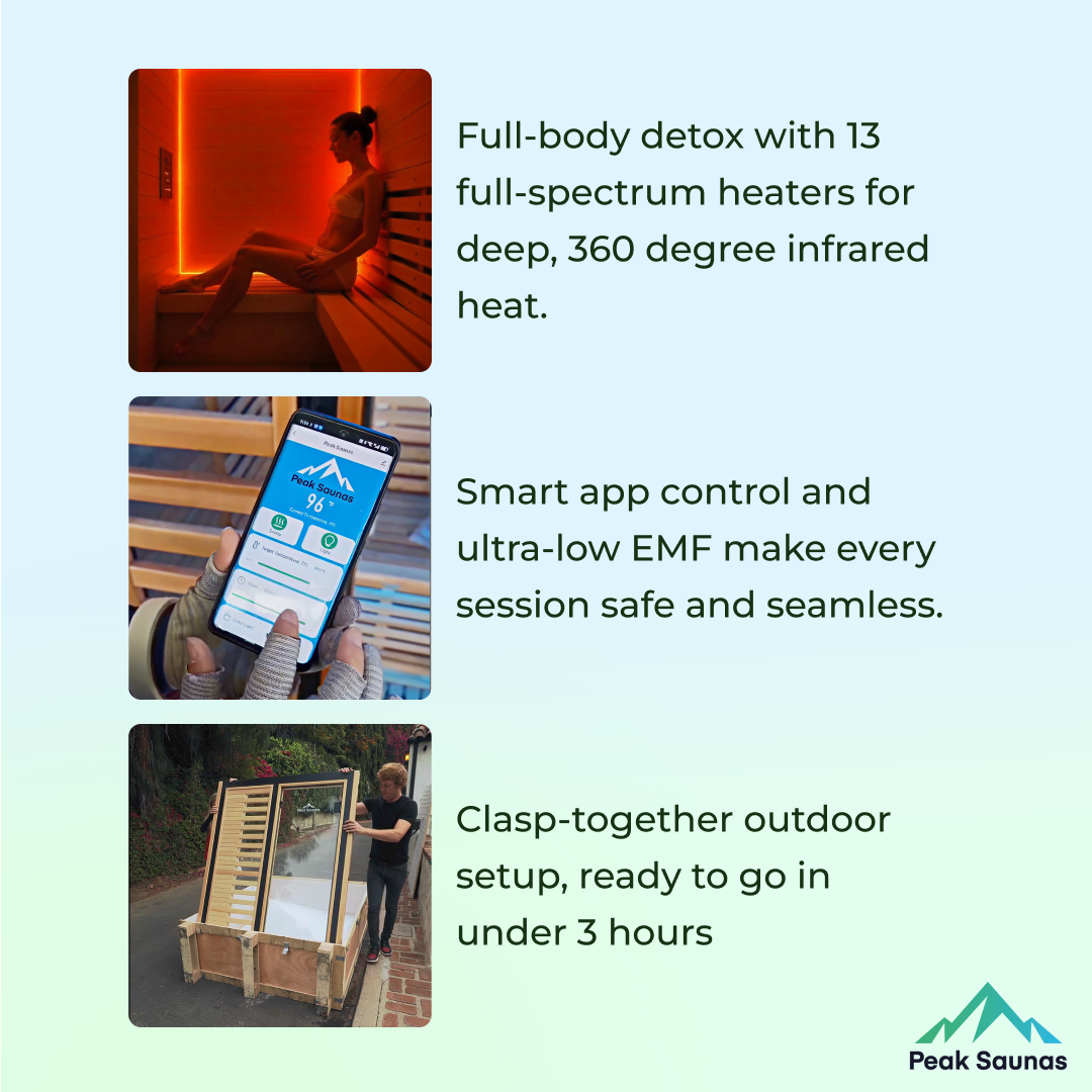 El Capitan 4-Person Outdoor Full Spectrum Infrared Sauna with Full-Body Medical-Grade Red Light Therapy and Smart WiFi App Control