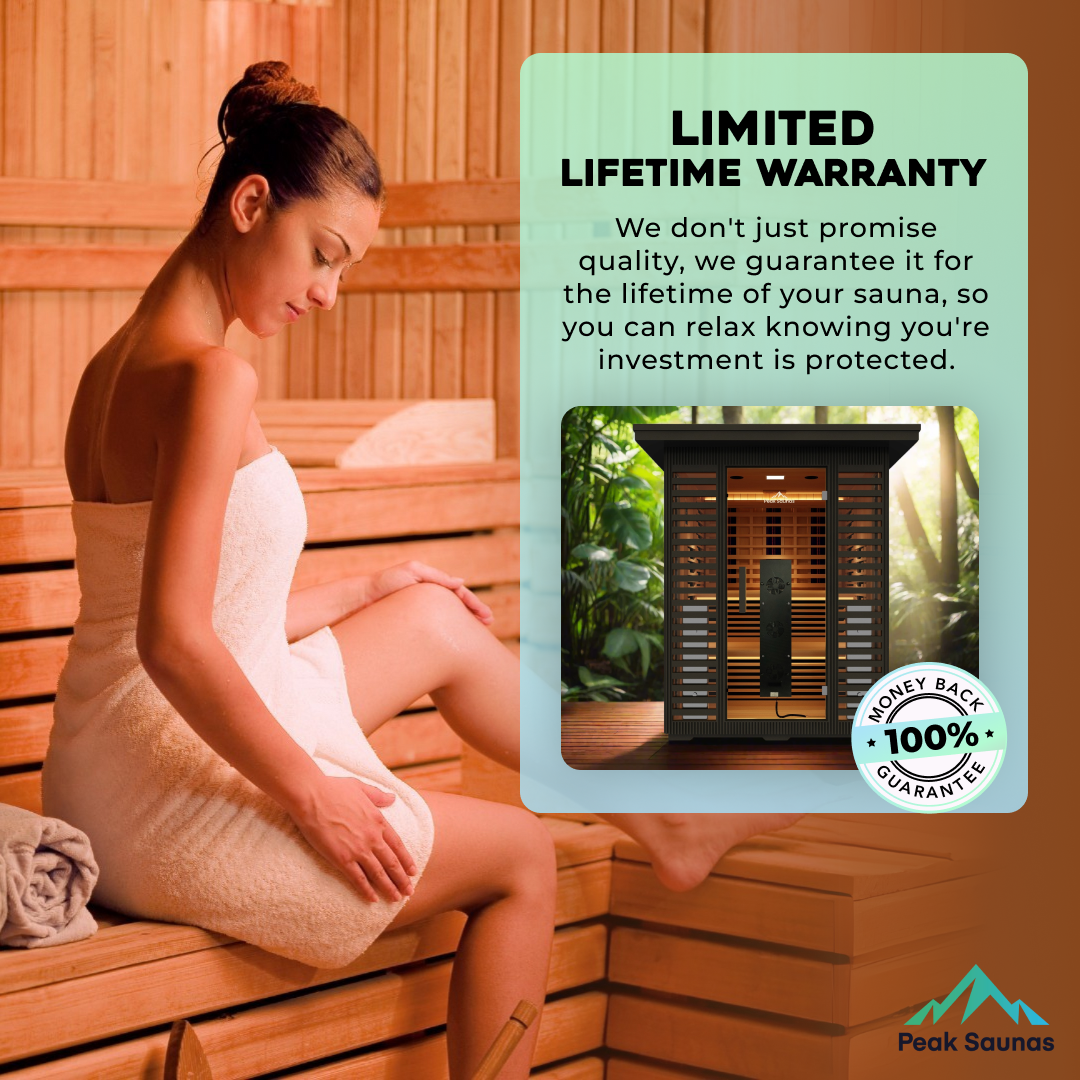 Kilimanjaro 5-Person Outdoor Full Spectrum Infrared Sauna with Full-Body Medical-Grade Red Light Therapy and Smart WiFi App Control