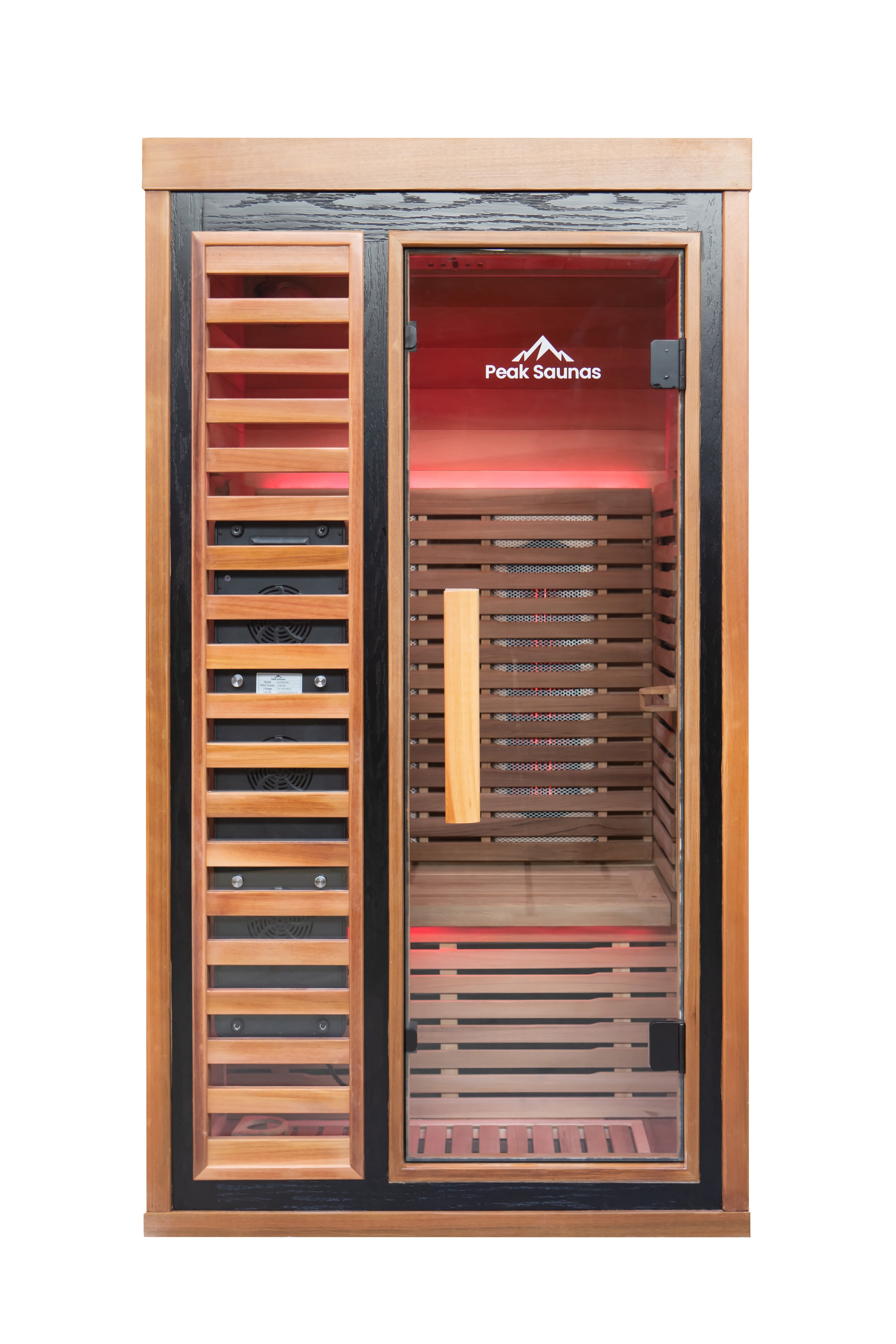 Rainier 1-Person Full Spectrum Infrared Sauna with Full-Body Medical-Grade Red Light Therapy & Smart WiFi App Control