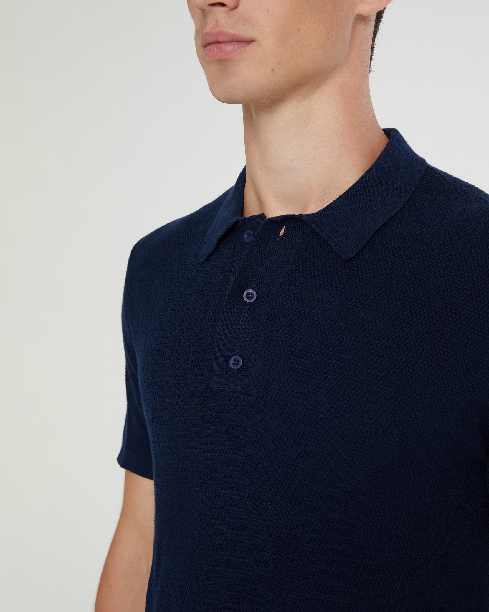 Onia Cotton Textured Knit Polo