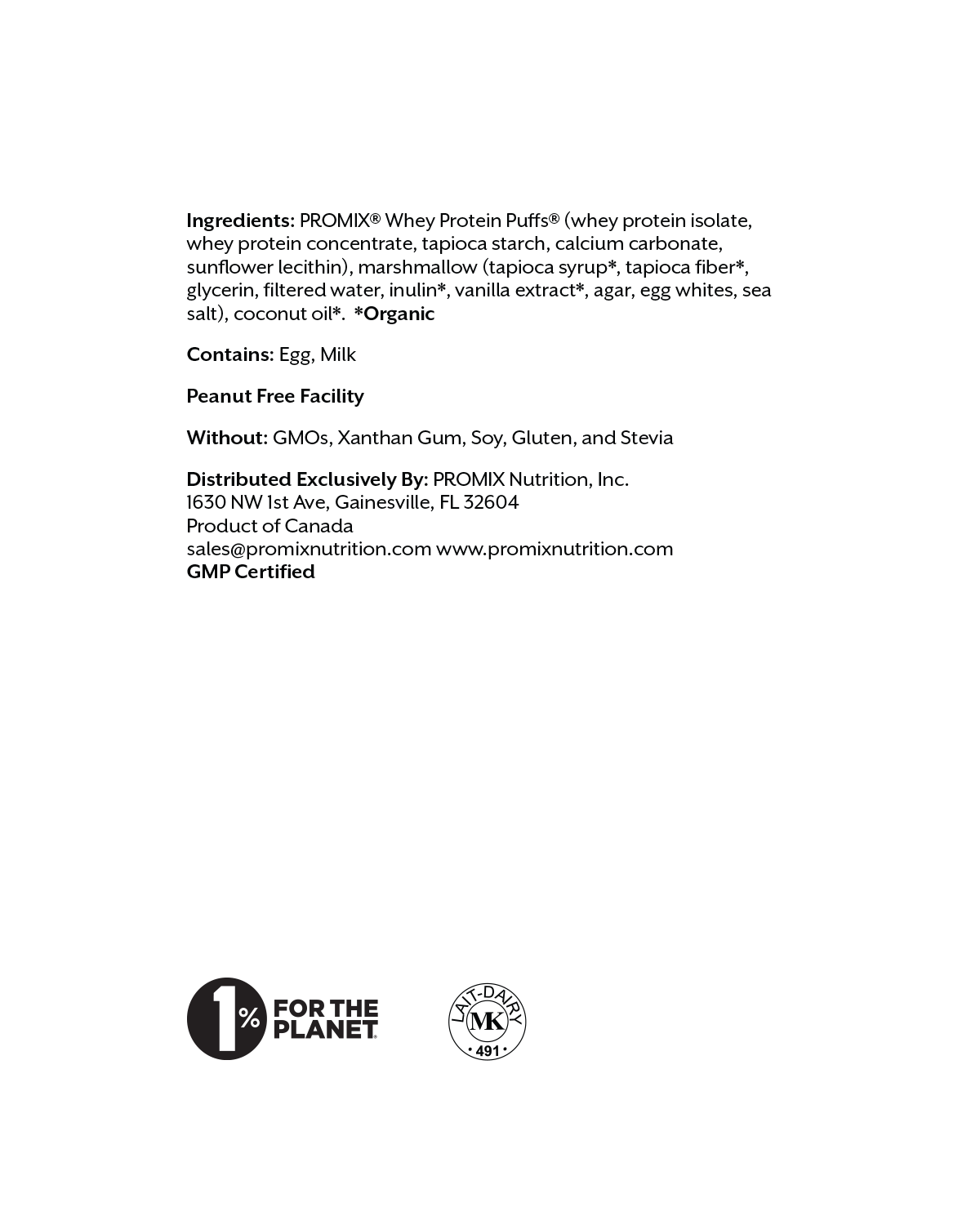 Promix Nutrition Vanilla Protein Puff Bars