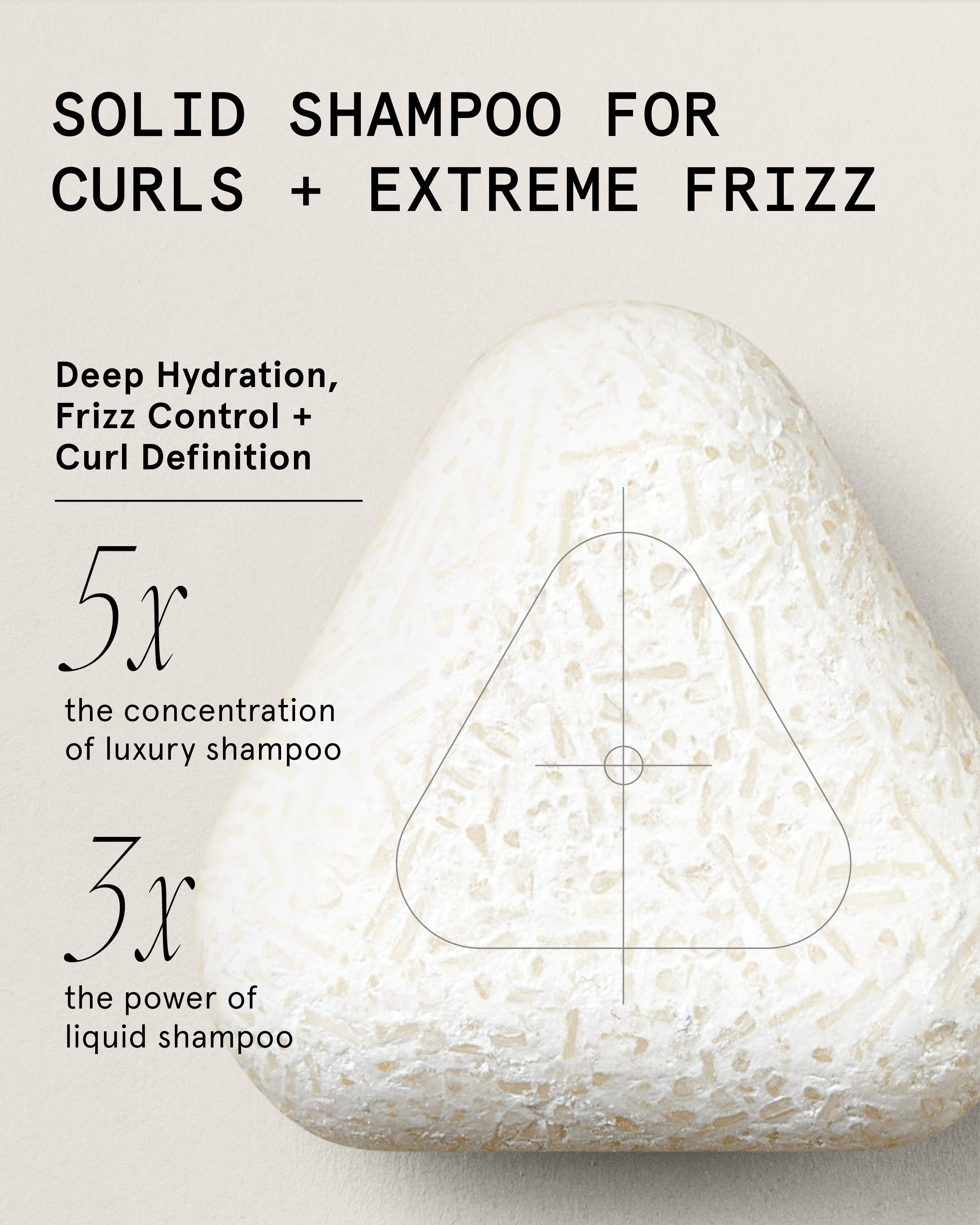 Deep Moisture + Anti Frizz Shampoo Bar for Curly, Coily, Extremely Frizzy Hair