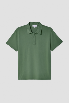 Save Khaki Short Sleeve Supima Jersey Polo
