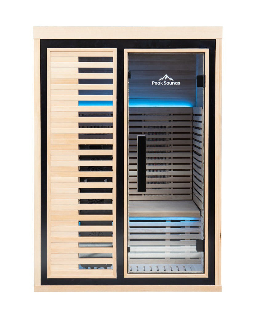 Everest 2-Person Full Spectrum Infrared Sauna with Full-Body Medical-Grade Red Light Therapy & Smart WiFi App Control