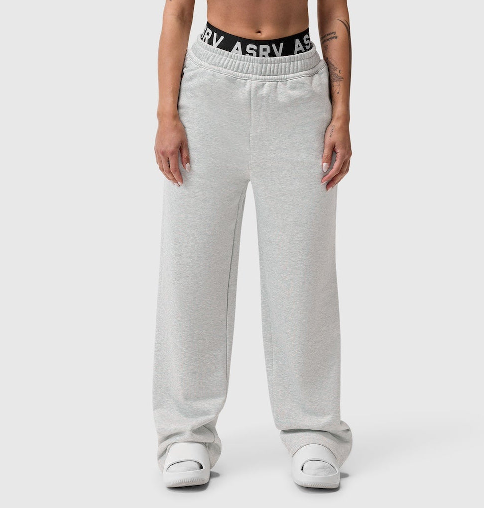 W034. Sorona® Terry Straight Leg Sweats - Heather Grey