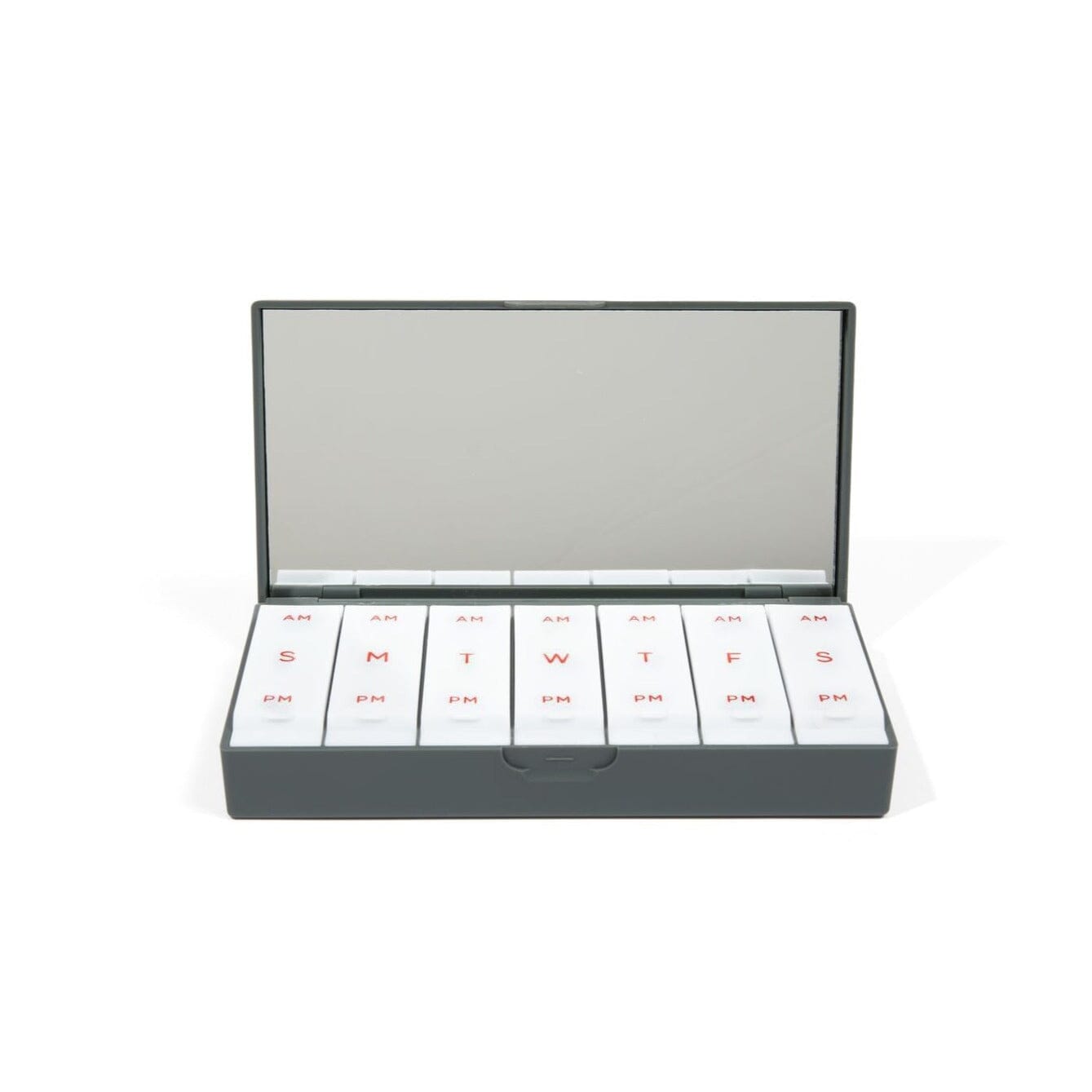 Port & Polish Charcoal Gray AM/PM Pill Box