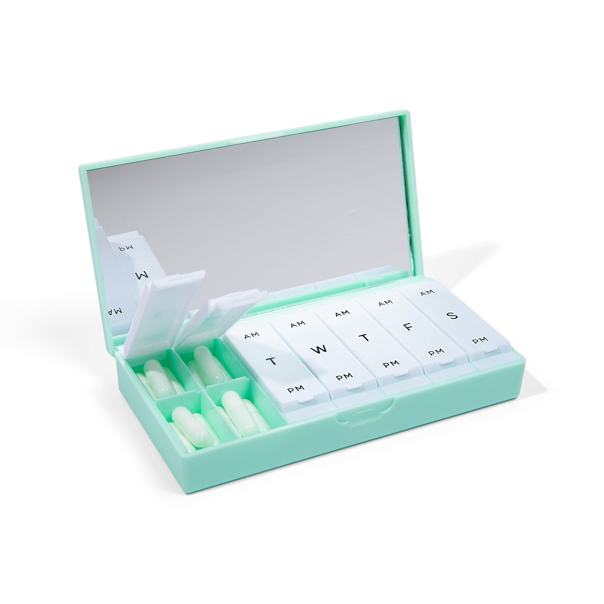 Port & Polish Mint AM/PM Pill Box