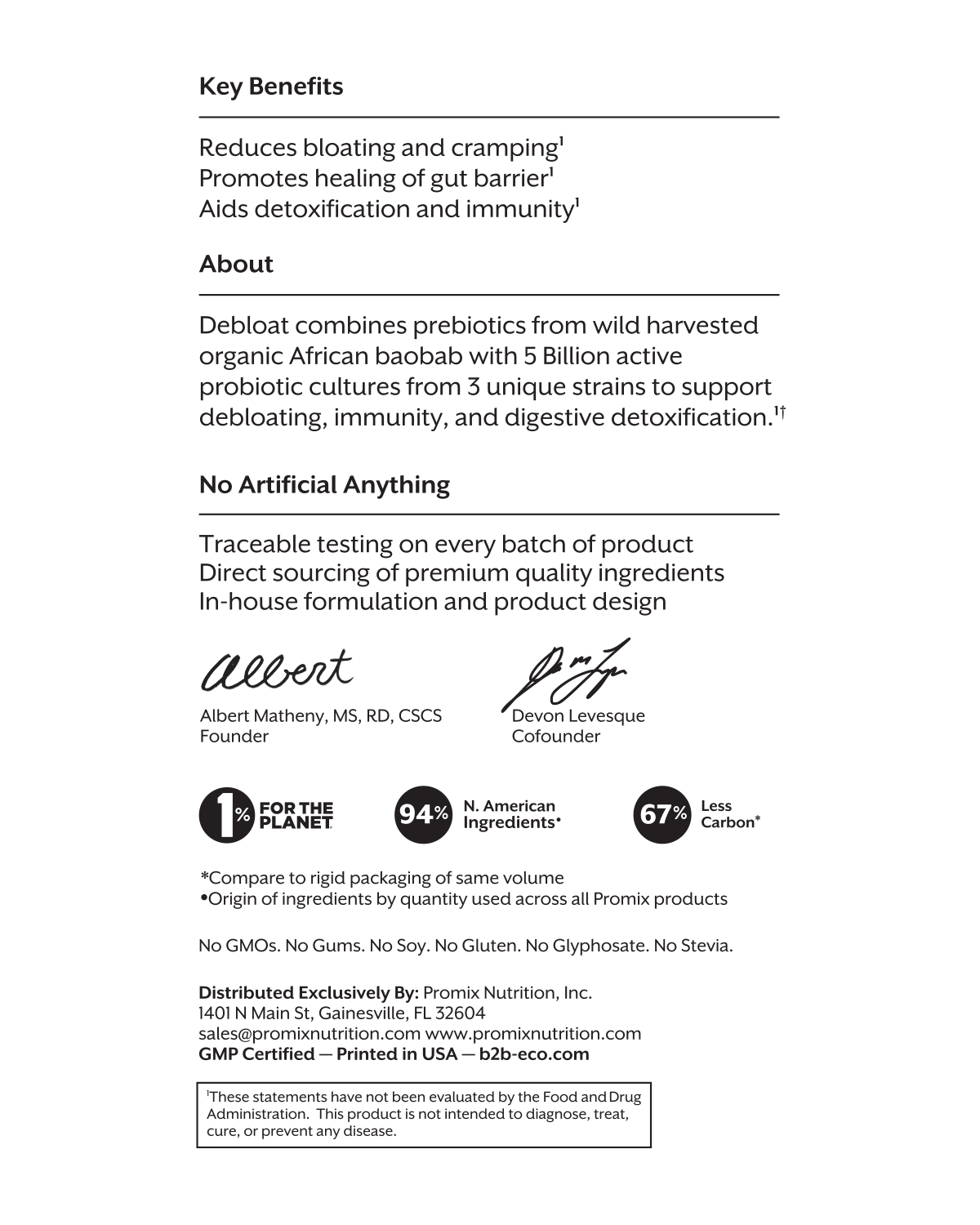 Promix Nutrition Debloat: Prebiotic + Probiotic Variety Pack