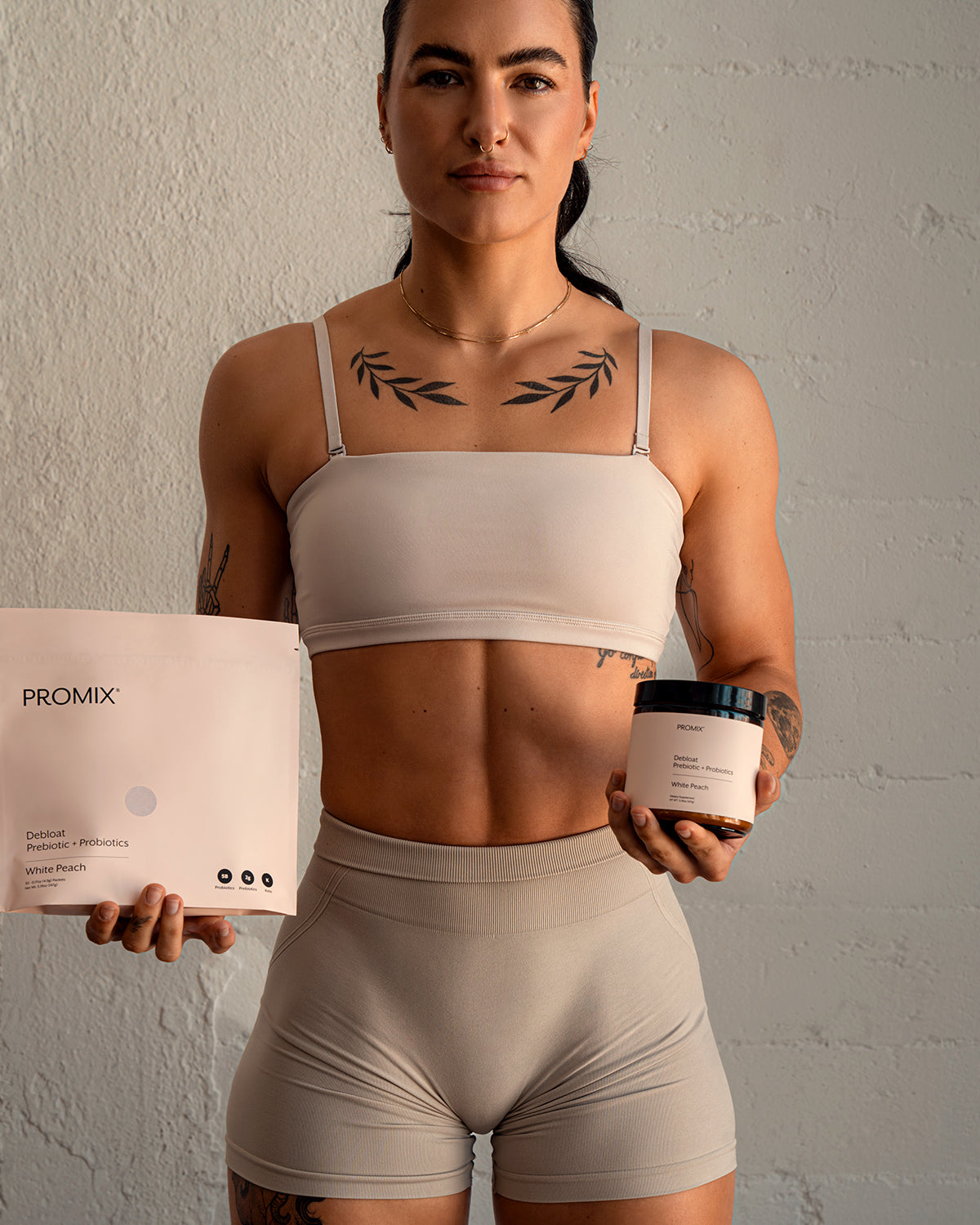 Promix Nutrition White Peach Debloat: Prebiotic + Probiotic