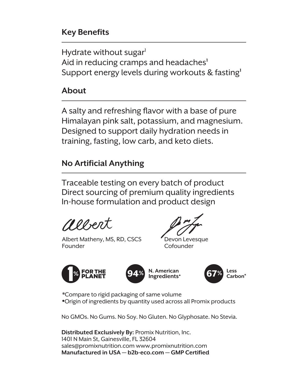 Promix Nutrition Salted Watermelon Electrolyte Drink Mix